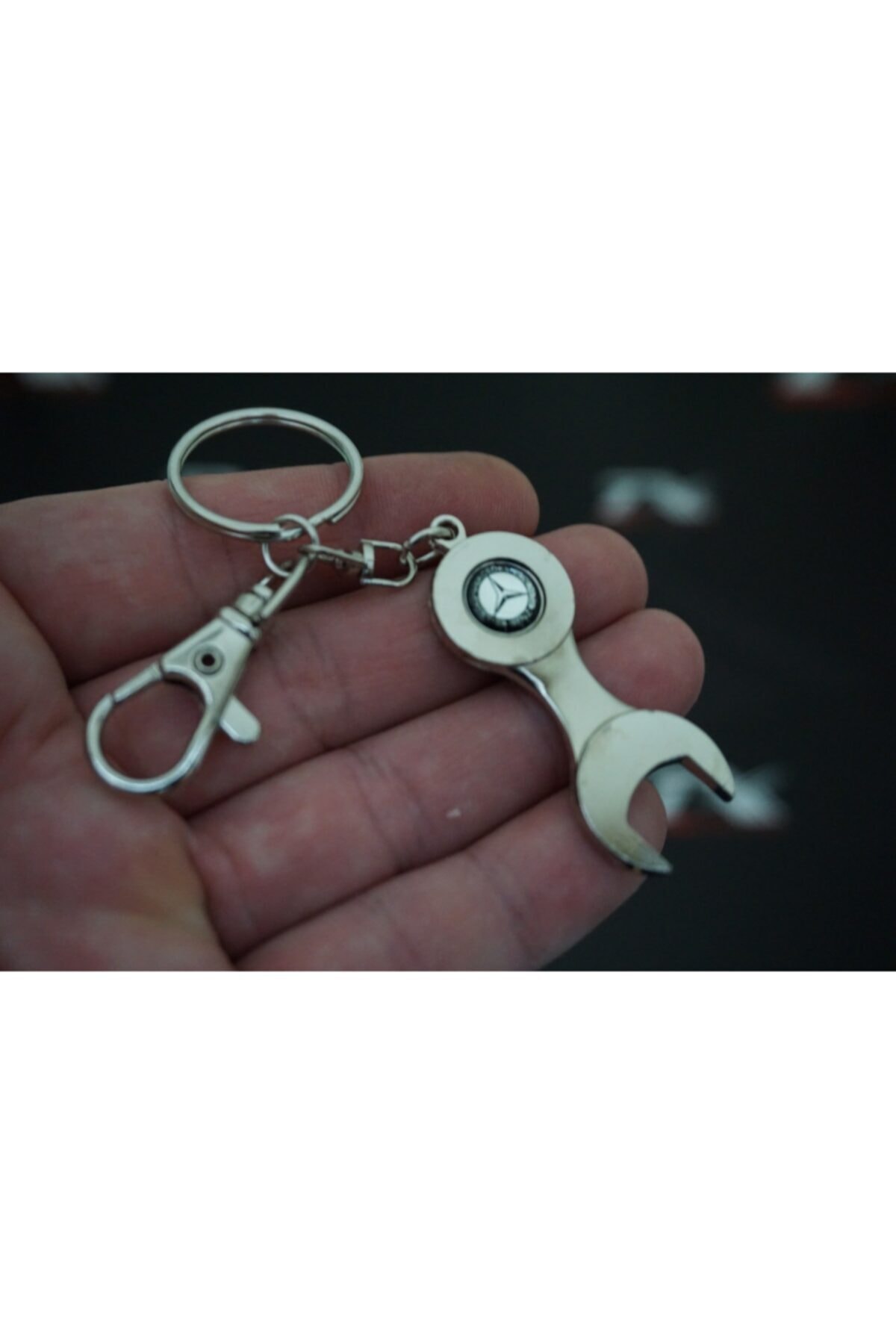 MERCEDES Benz Logo Ingiliz Anahtarlık Sibop Kapağı Seti