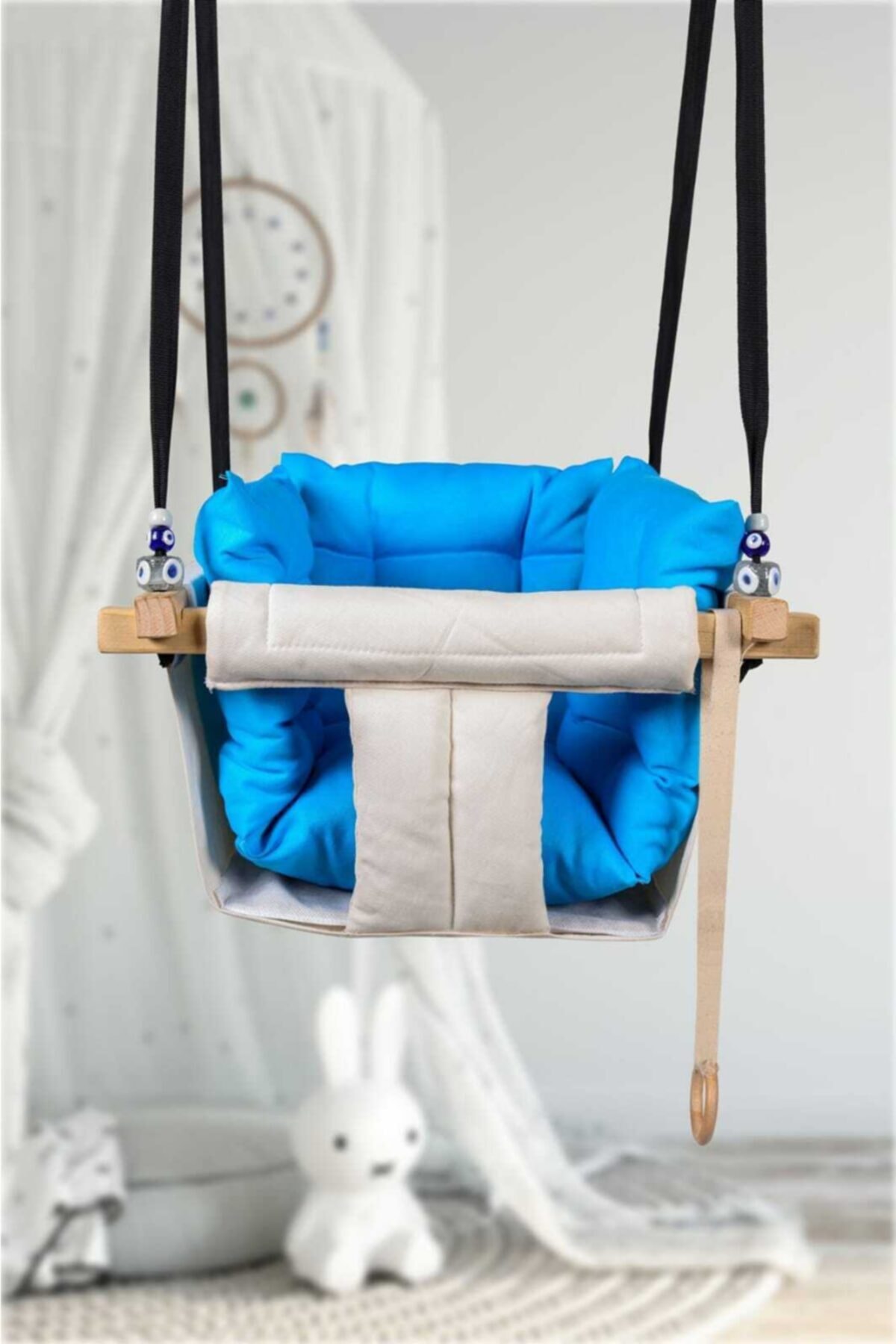 Bila Baby Lüx Mavi Tavana Asılan Salıncak Çocuk Bebek Salıncağı