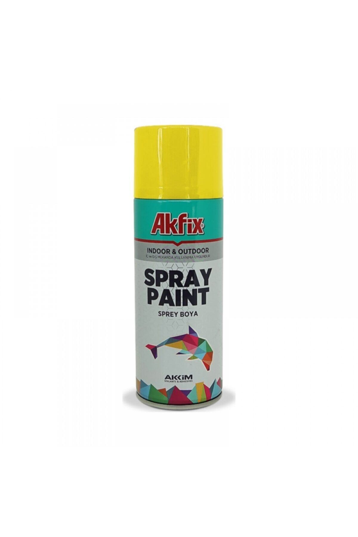 Akfix Akrilik Sprey Boya Parlak Sarı 400 ml