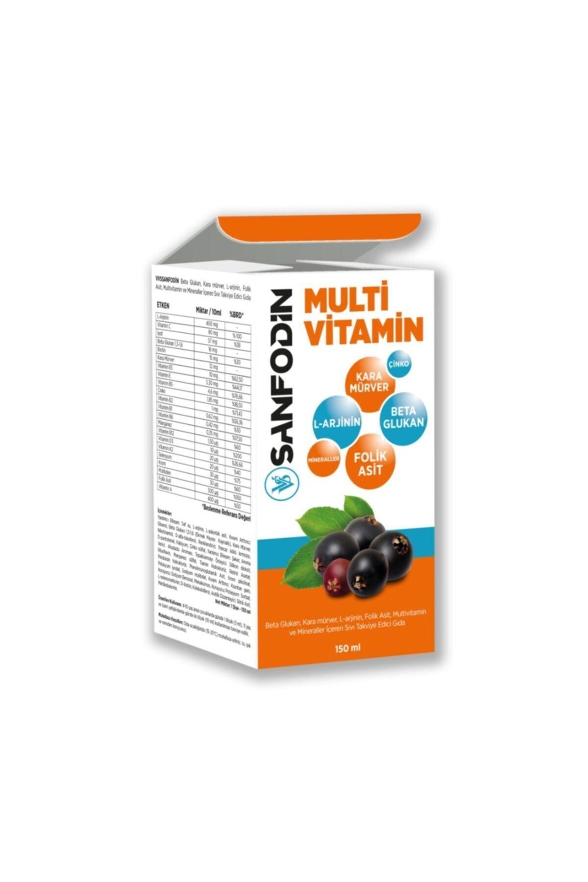 VİVUS Sanfodin Multvitamin Şurup 150 Ml
