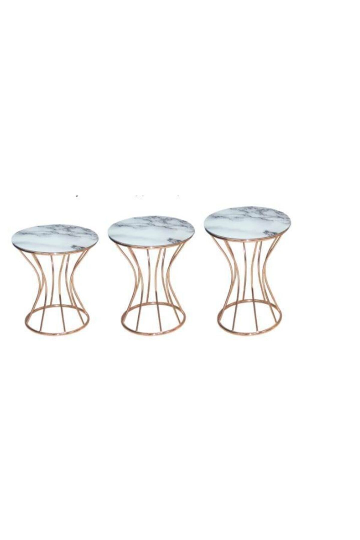 BENGİ TİCARET Zigoni Brc Kum Saat Beyaz Mermer Kırılmaz Cam Metal Rose Kaplama Ayak Itinalı Paketleme Ve Kargo