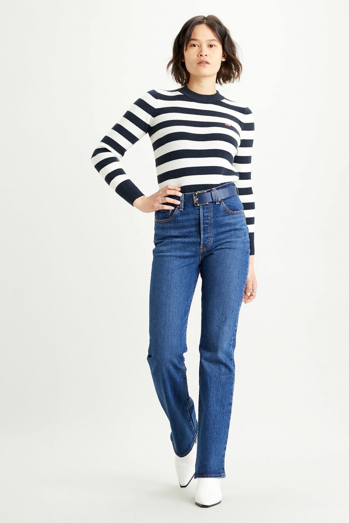 Levi's Kadın Mavi Ribcage Bootcut Yüksek Bel Jean