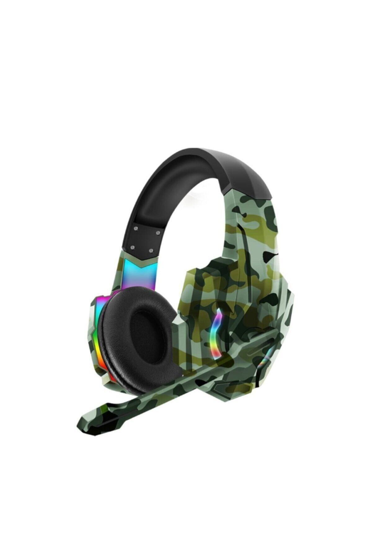 Keyceo Karler R9600 7.1 Surround Kamuflaj Desenli Rgb Oyuncu Kulaklığı