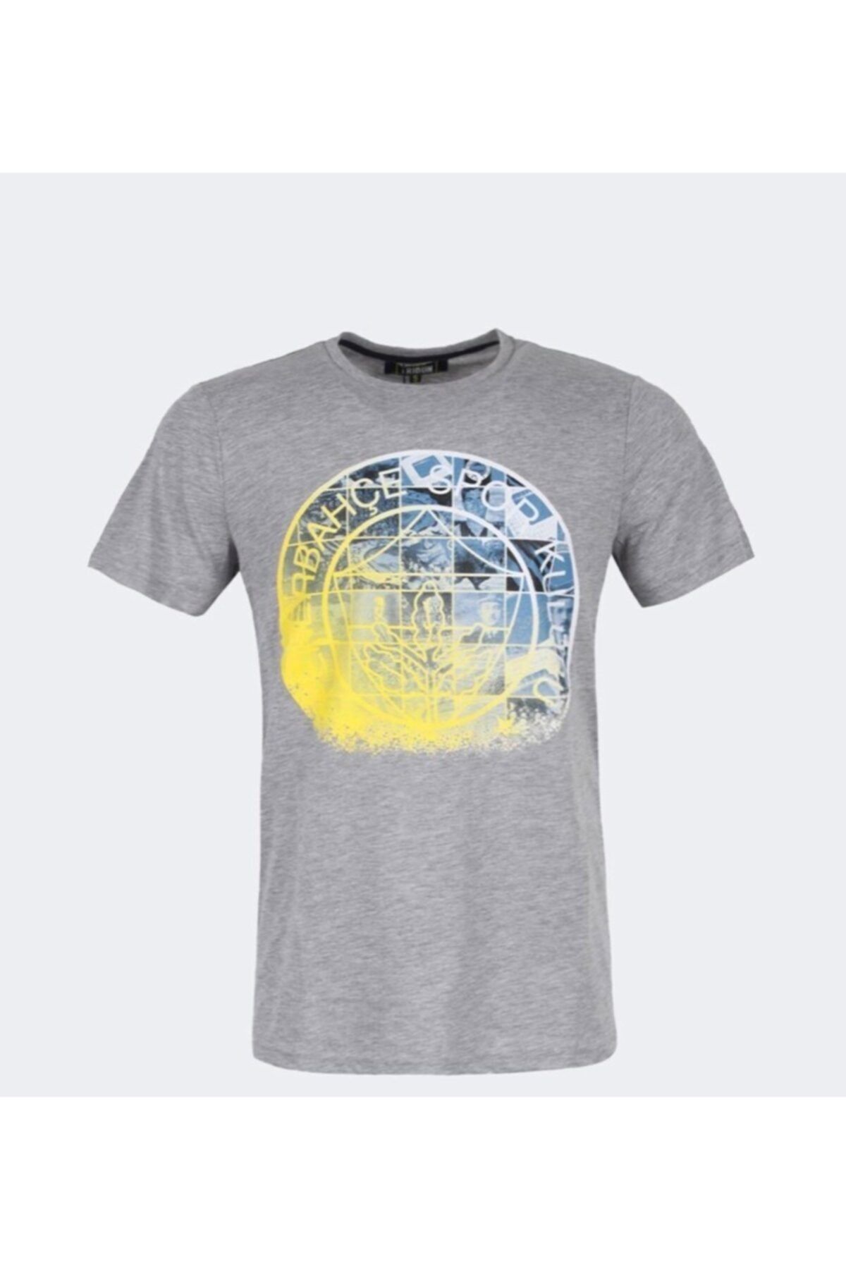 Fenerium Erkek Gri Fenerbahçe Tribün Kafes Tshirt