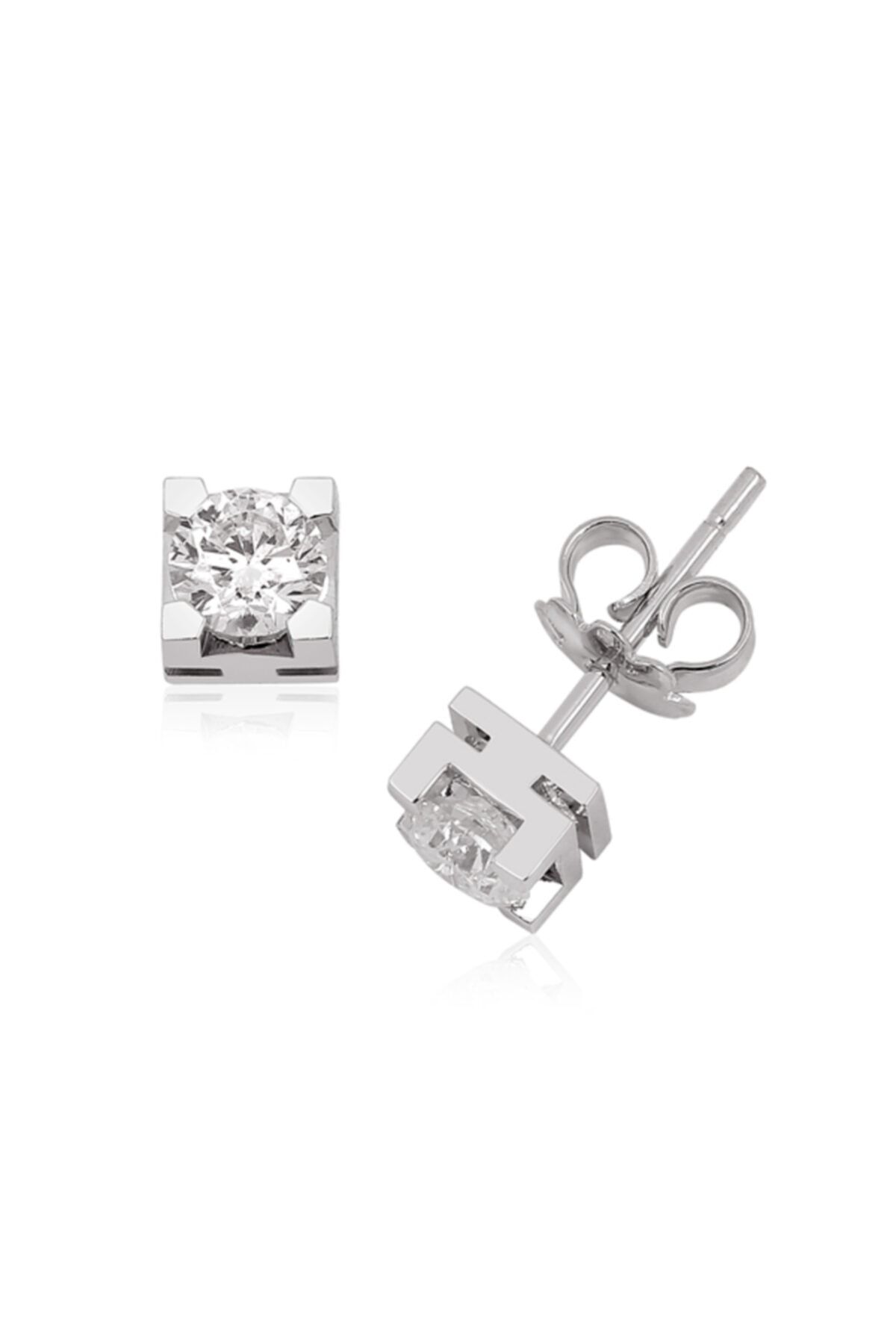 Barok Diamond Pırlanta Tektaş Küpe 1.42ct 18 Ayar