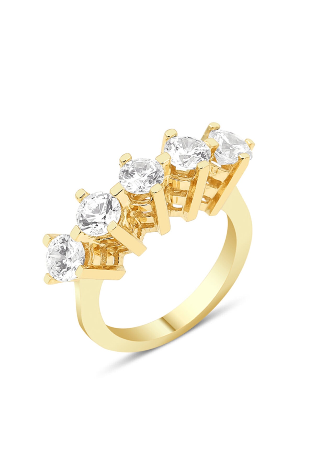 Barok Diamond Barok Duo Altın Beştaş Yüzük 7.38gr. 14 Ayar