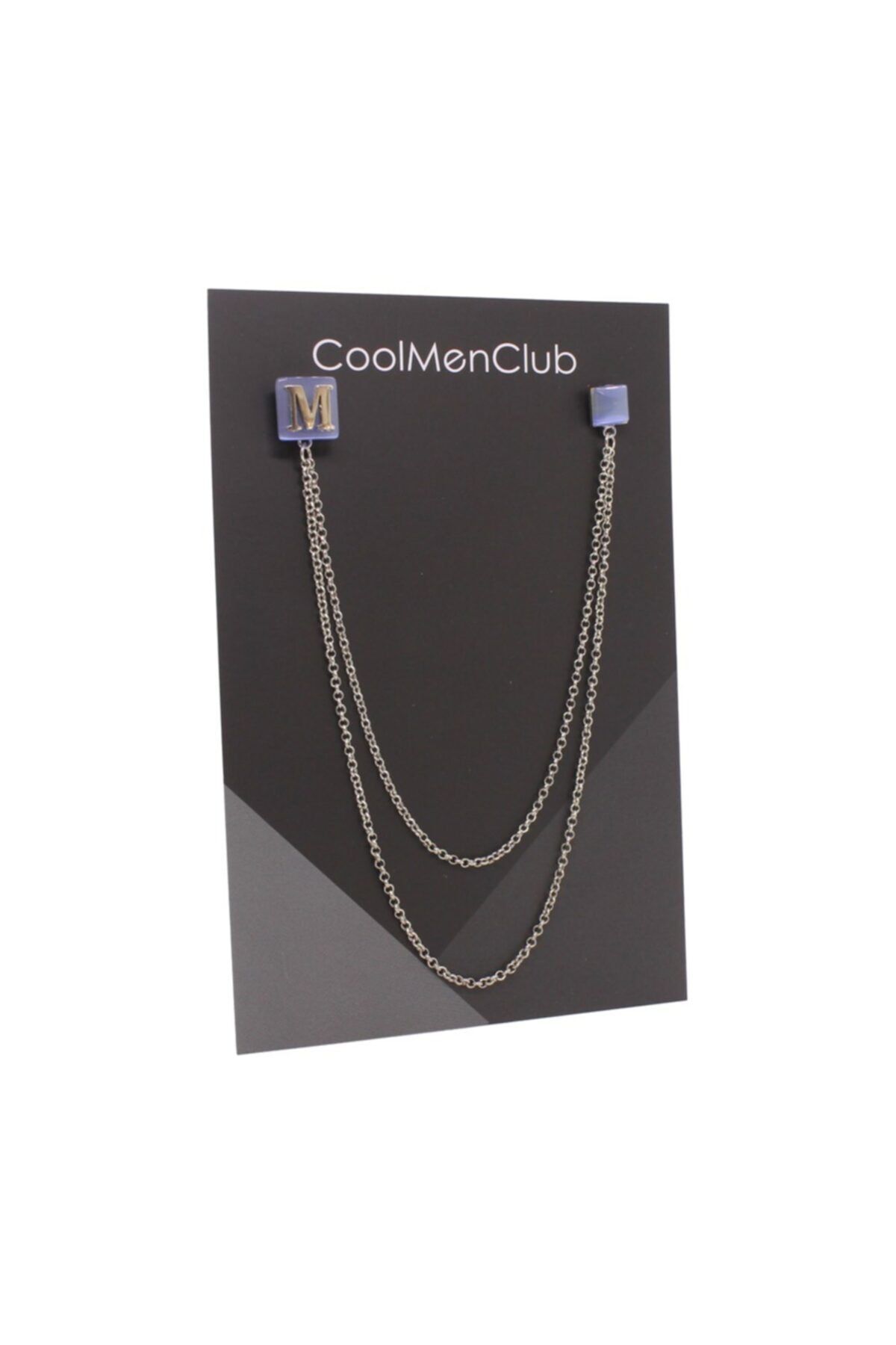 COOLMENCLUB M Harfli Ceket Yaka İğnesi