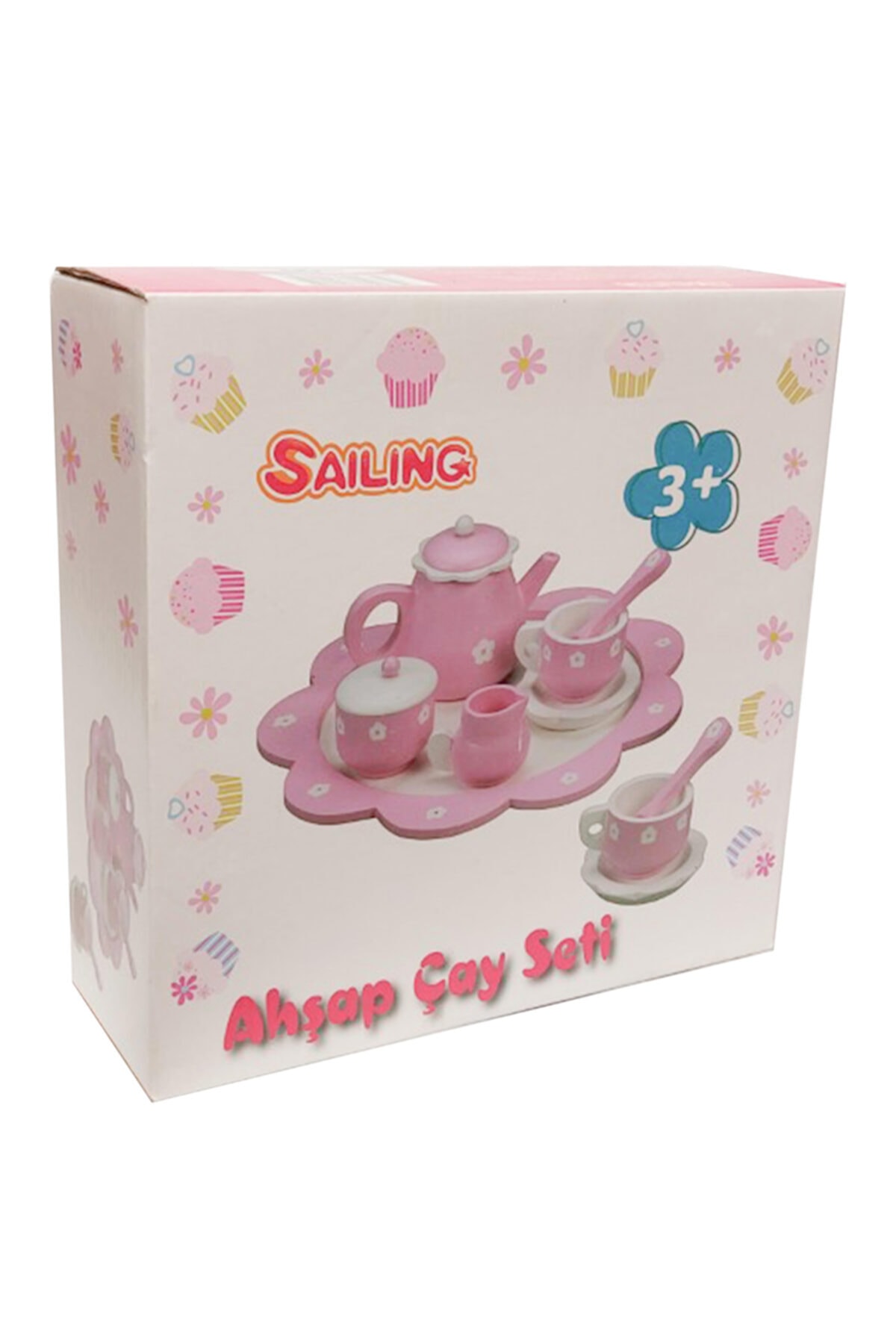 SAILING Ahşap Tepsili Çay Takımı 3 Yaş +