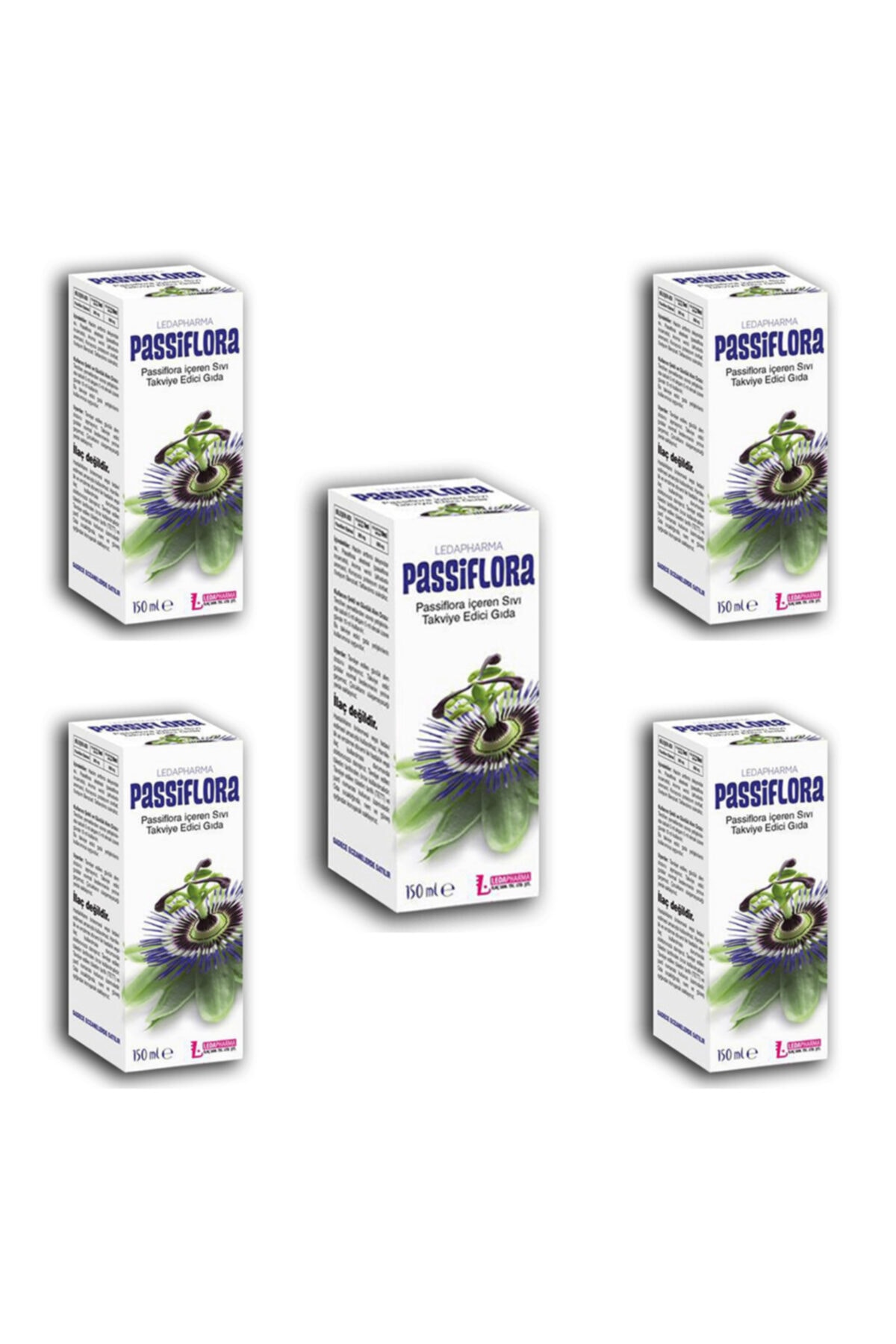 LedaPharma Passiflora Sıvı Takviye Edici Gıda Şurup 150ml X5 Adet
