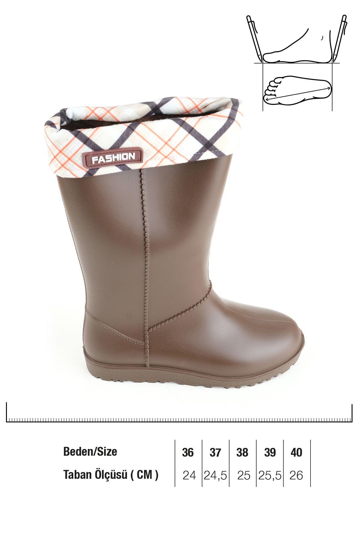 Burberry rain boots size chart 2025