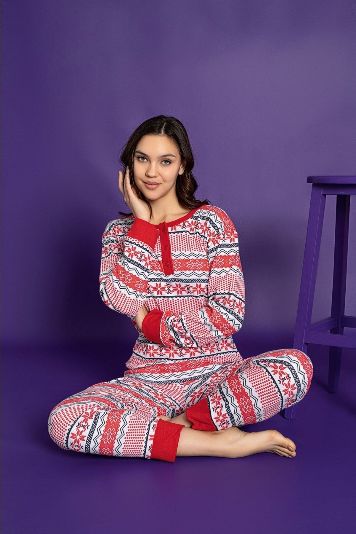 Snowflake pajama set outlet