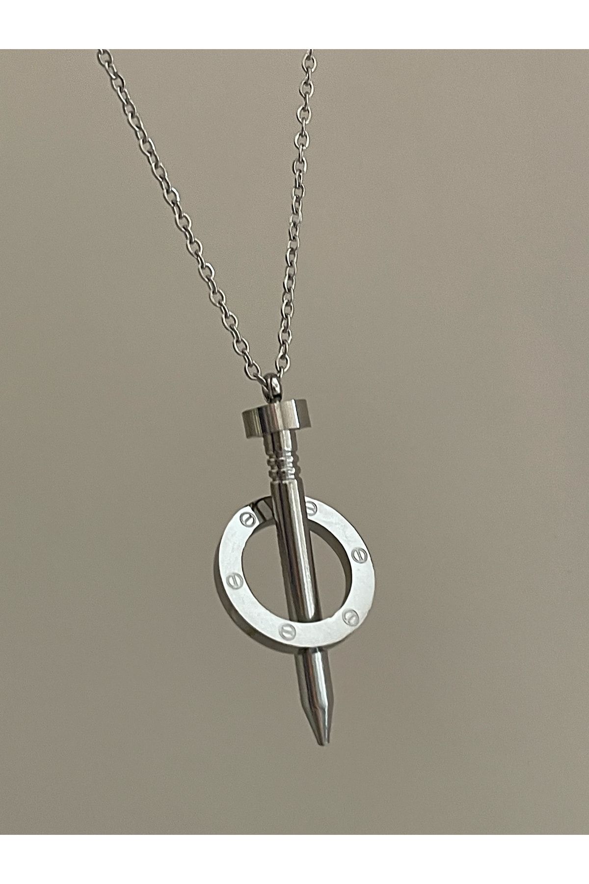 JELLY Women s Steel Silver Color Brand Nail Cartier Model Necklace