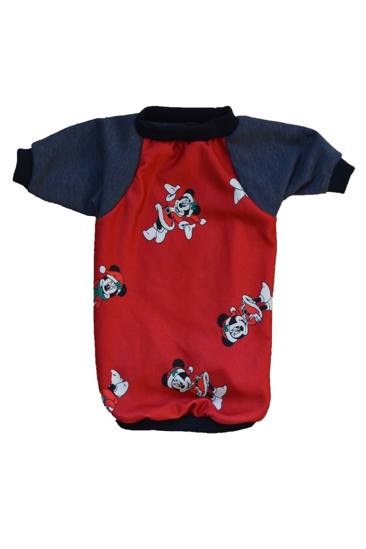 stylie Mickey Mouse Patterned Red Winter Cat and Small Breed Dog