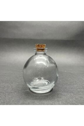 50 Cc Cam Top Şişe Mantar Tıpalı - 50 Ml Balon Şişe - Top Şeklinde Yuvarlak Cam Şişe Image 0