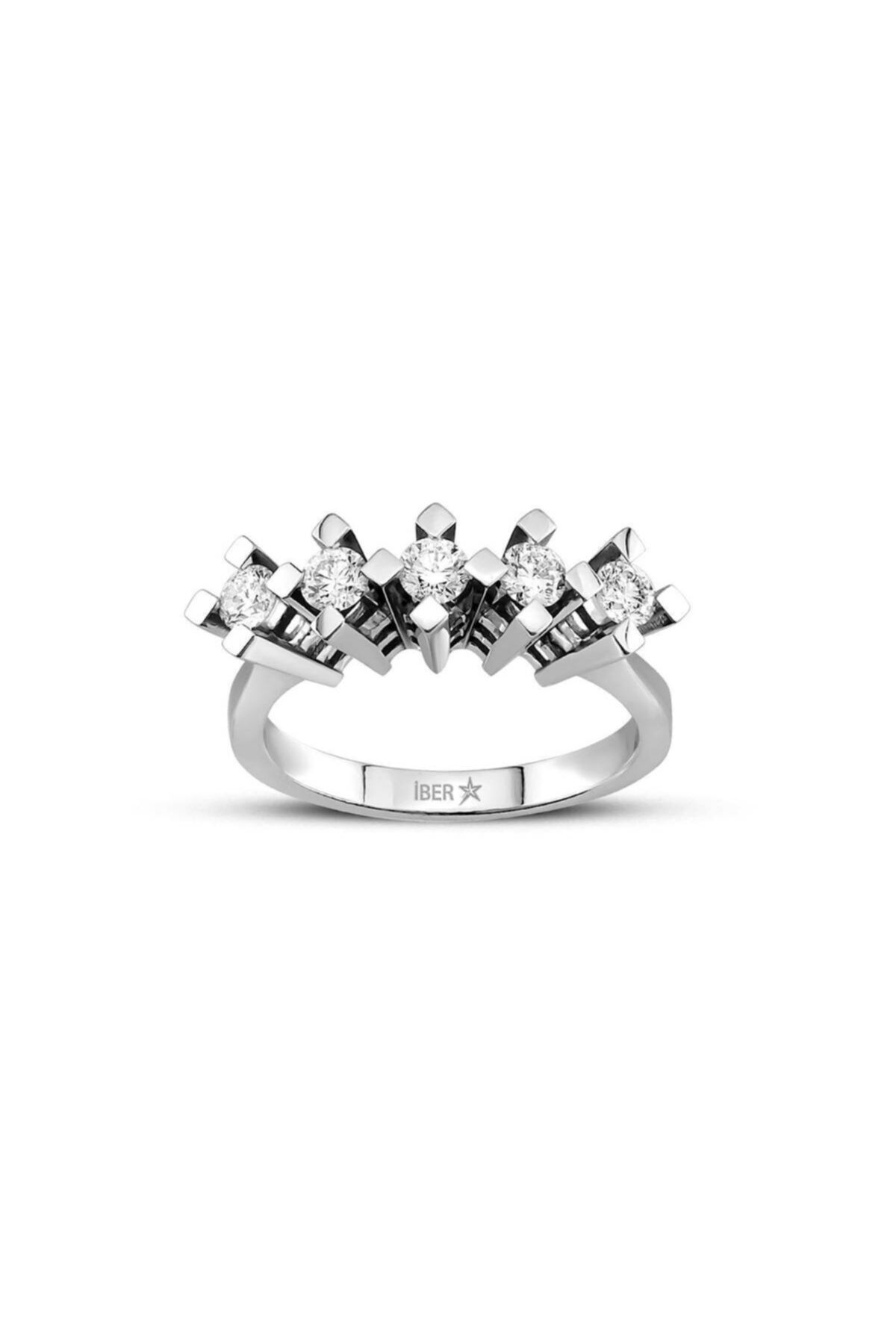 İBER DIAMOND Kadın  0.80 Karat Pırlanta Beştaş Yüzük