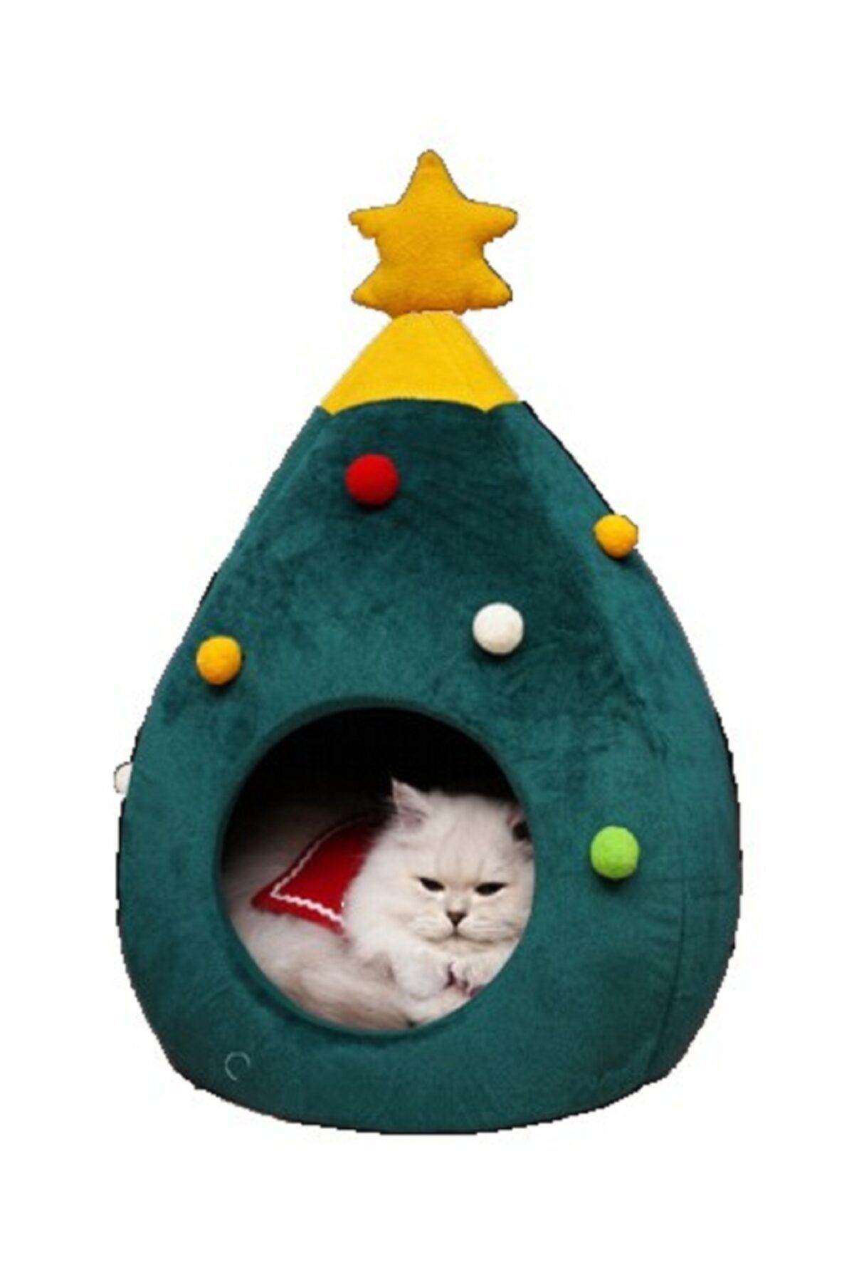 pericat Yeni Sezon Noel Çam Kedi Yatağı Kedi Evi