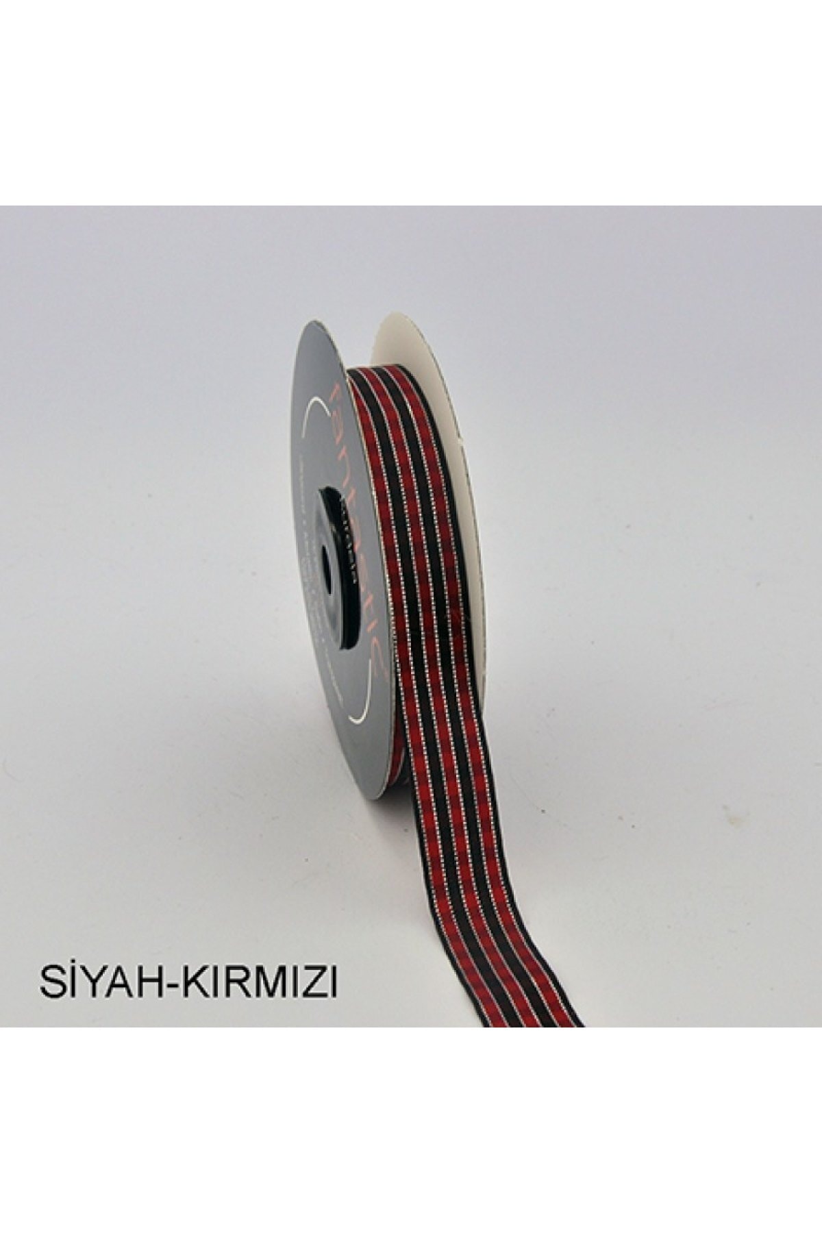 FANTASTIC Siyah Kırmızı Dokuma Ekose Kurdela Bordür 15650