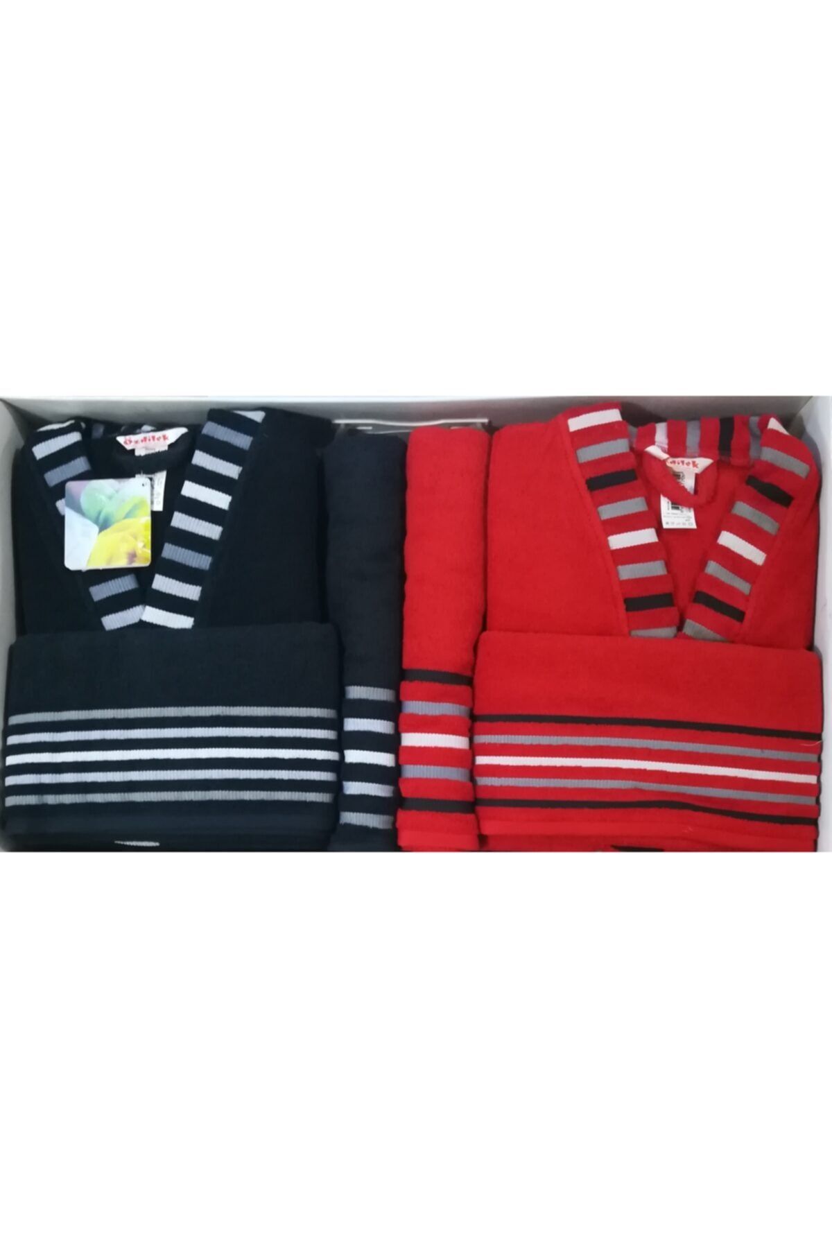 Özdilek Modern Aile Seti Medium Siyah&kırmızı