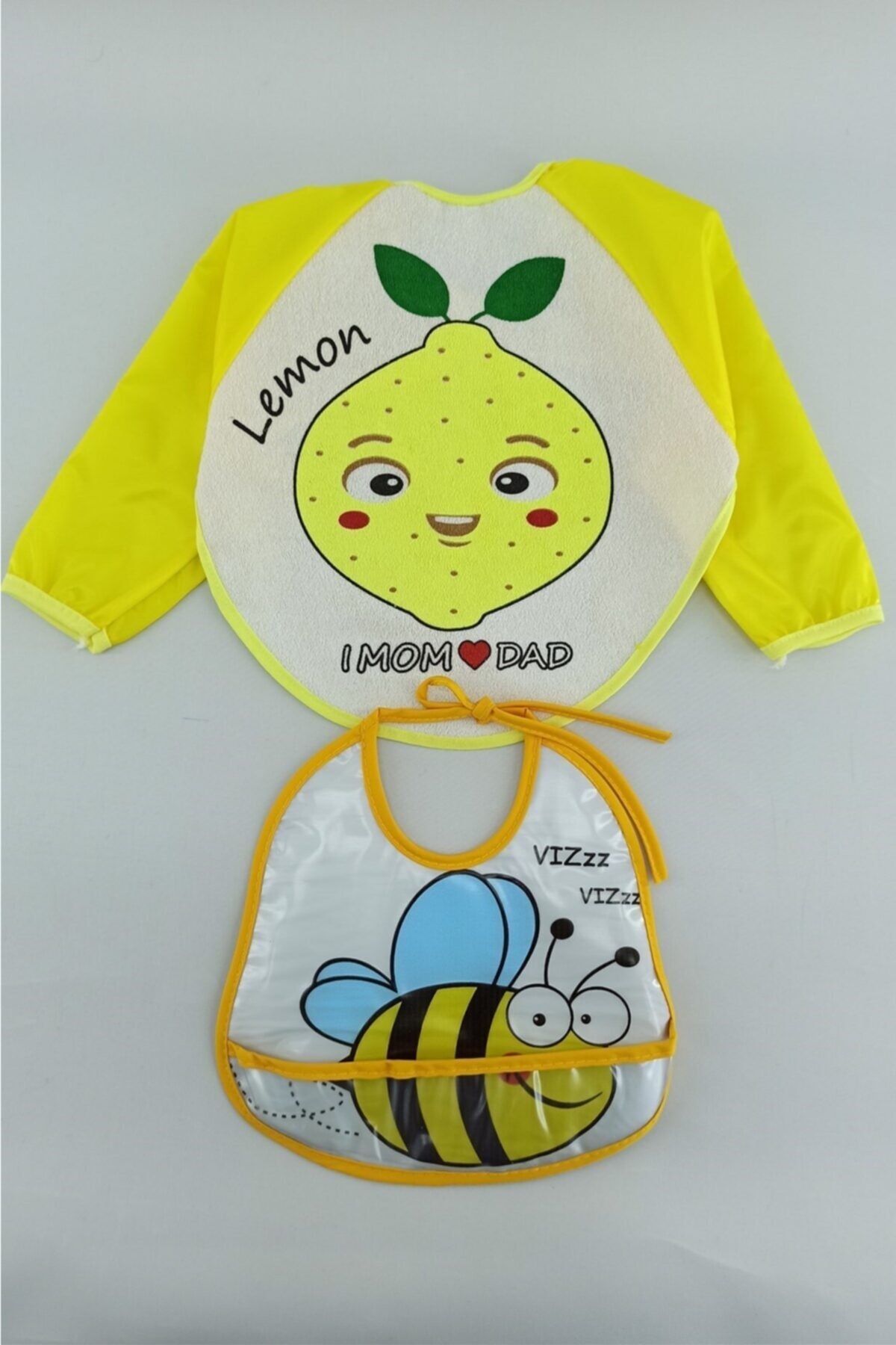 ALİSS 2 Adet Bebek Mama Önlüğü