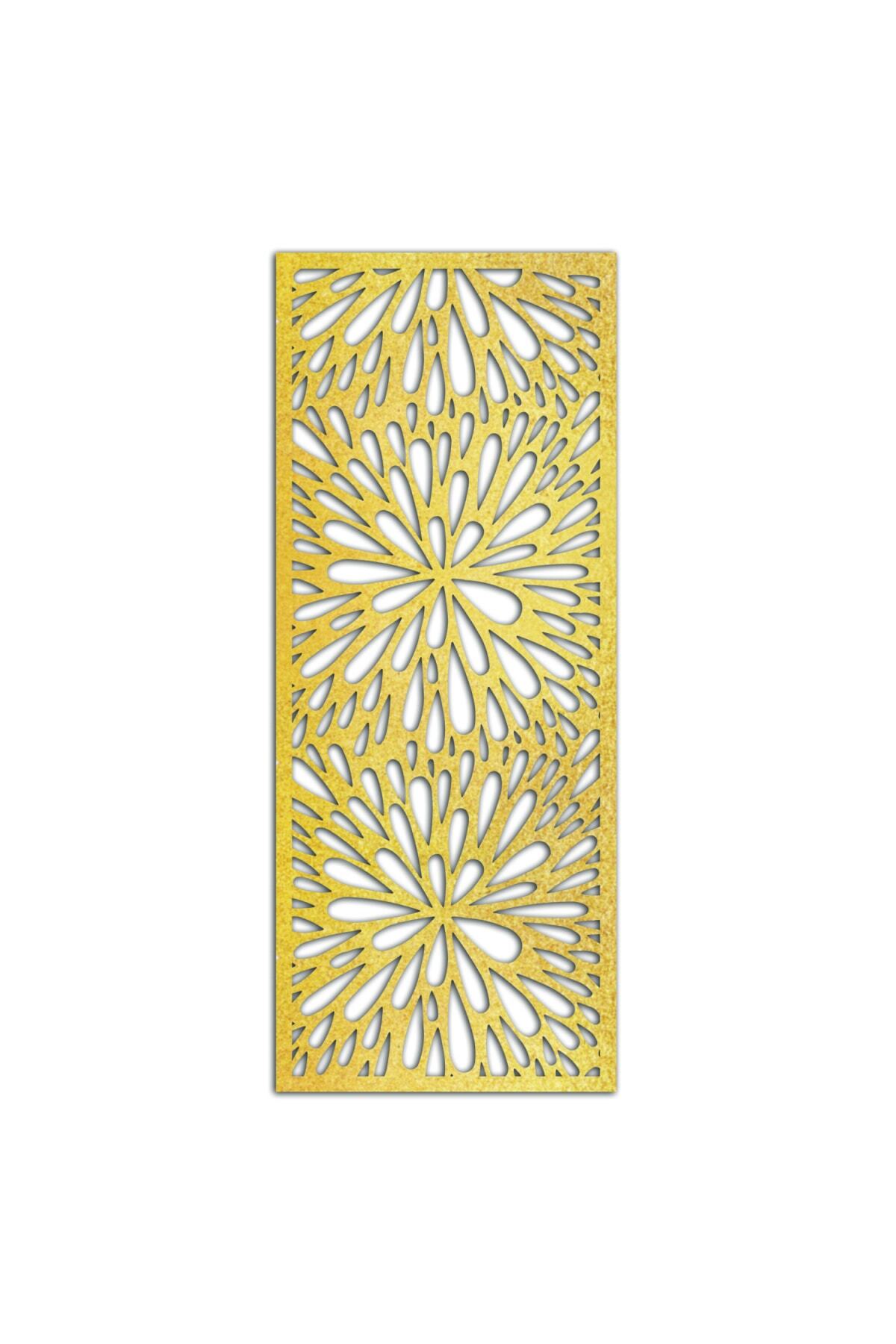 Liar Dekor Liar Ahşap Seperatör (Paravan) - KSP-195 - (18 mm) - (85 cm x 210 cm) - (Gold)
