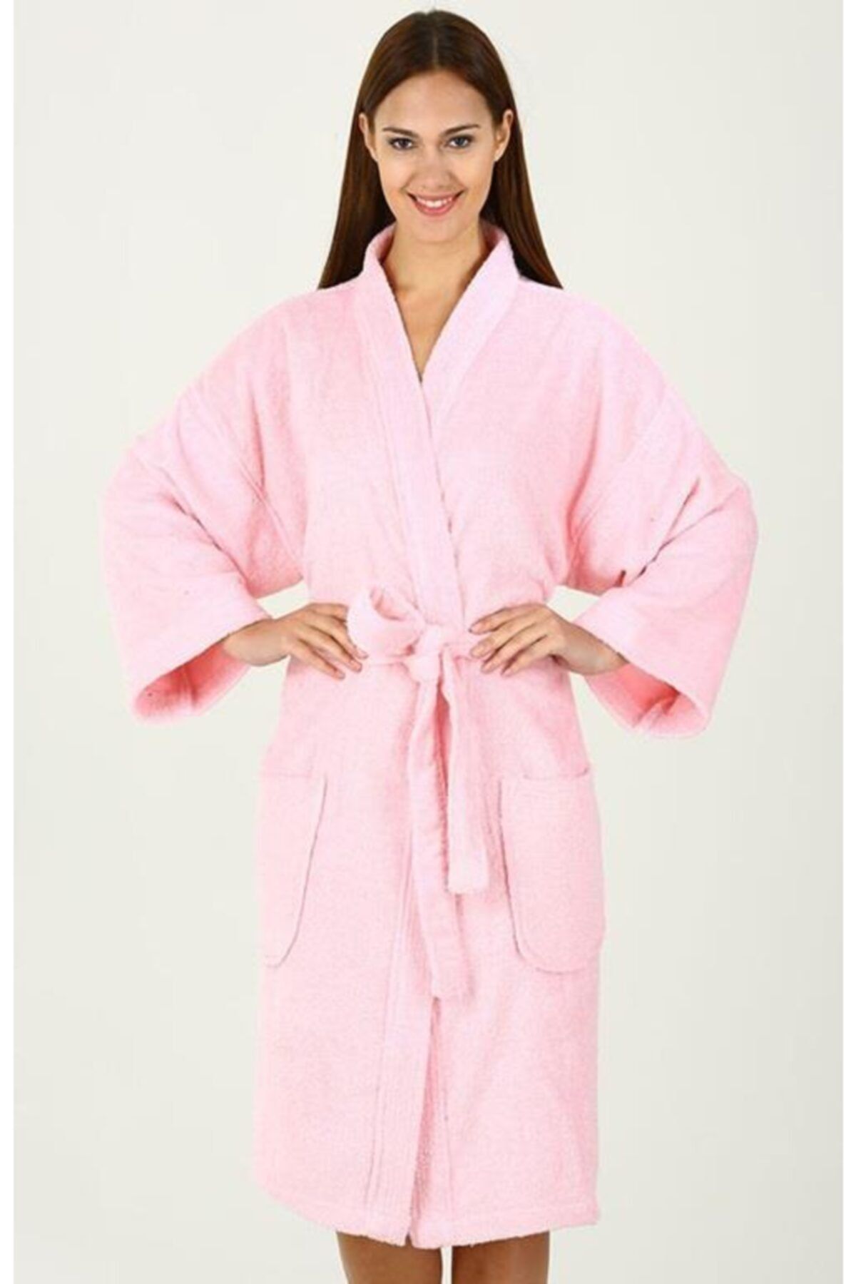 Özdilek Bornoz Kimono Klasik Pembe (l)