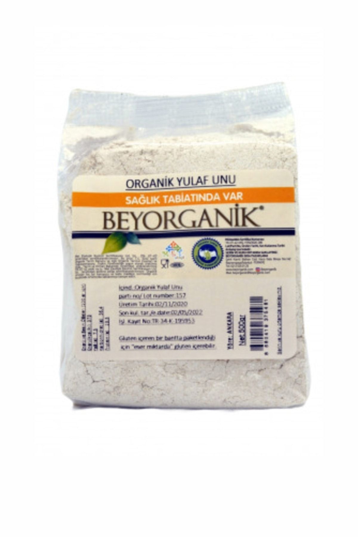 BEYORGANİK Organik Yulaf Unu, 500gr