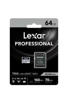 64gb 1066x Microsdxc Uhs-ı U3 V30 A2 C10 4k Uhd 160m Hafıza Kartı Sd Adaptör (SİLVER SERİES) Image 0