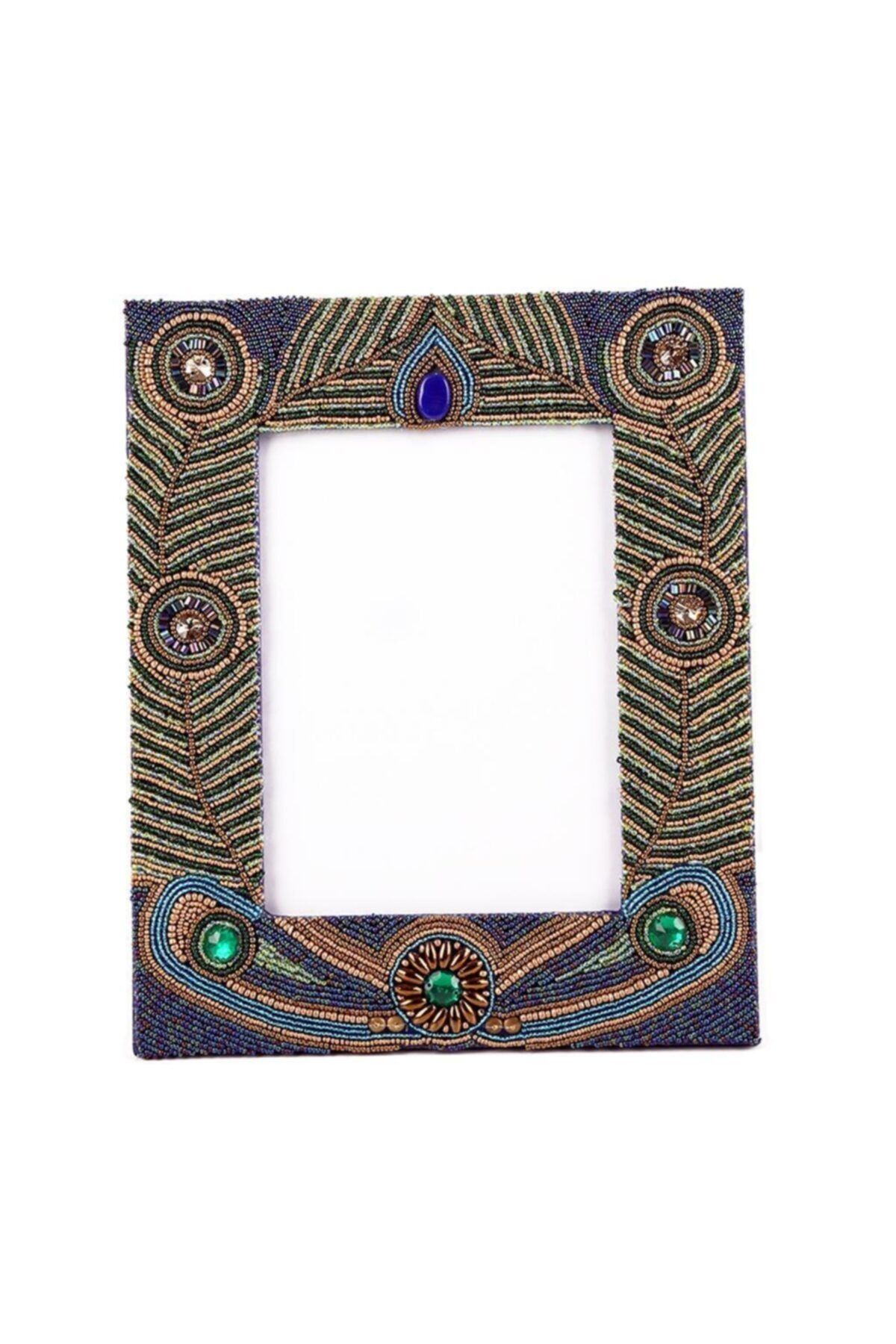 Lucky Art Lacivert Tavuskuşu Desenli Çerçeve 15x20 Cm