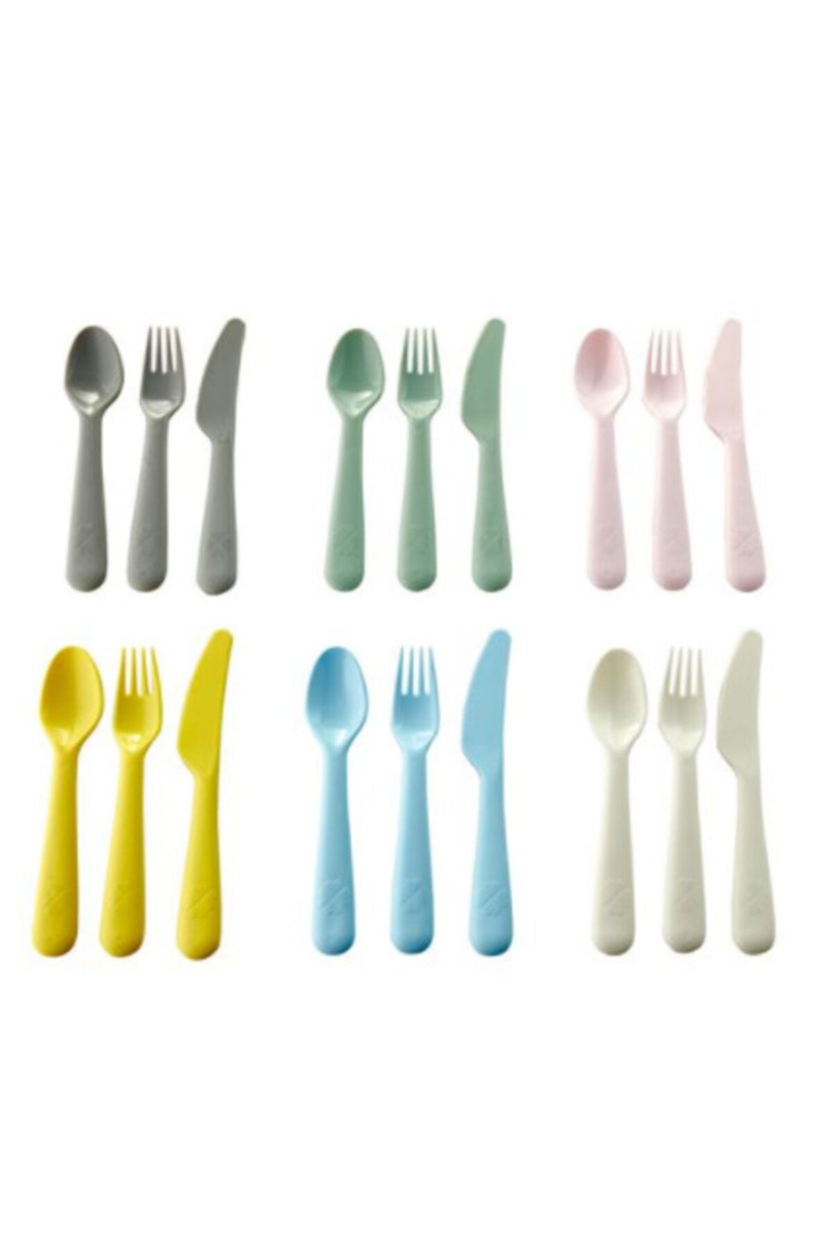 ikea pastel tonlar 18 parca cocuk catal kasik bicak seti fiyati yorumlari trendyol