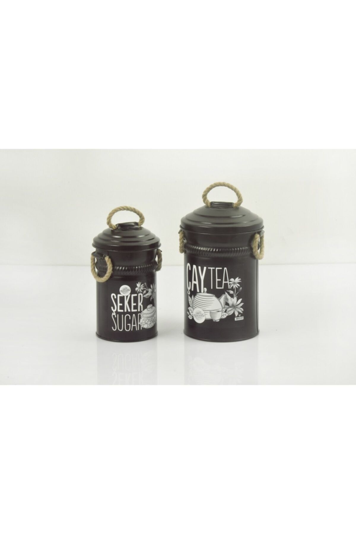 Yıldıray Metal 2'li Çay Şeker Kovası Lamy Black