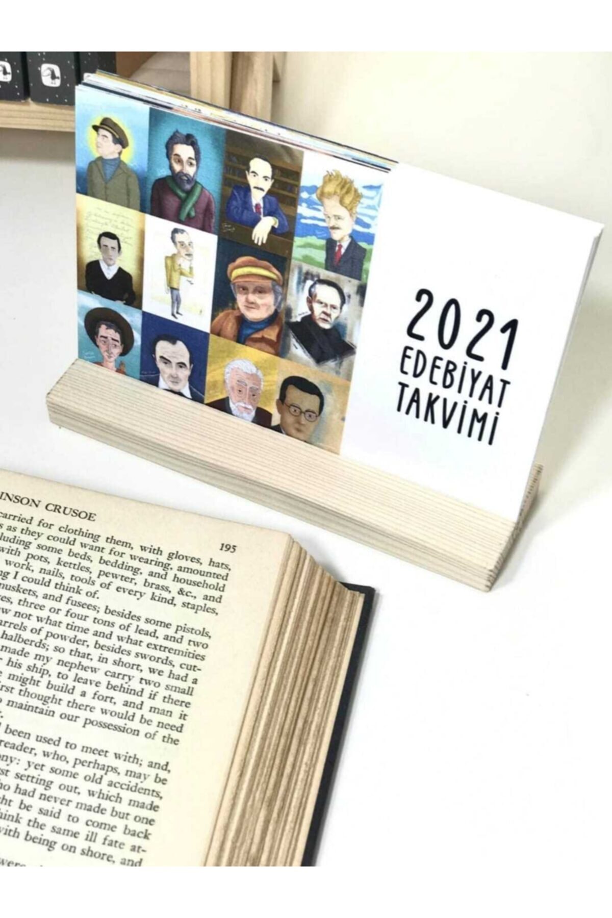 Kaktüs 2021 Ahşap Standlı Edebiyat Takvimi