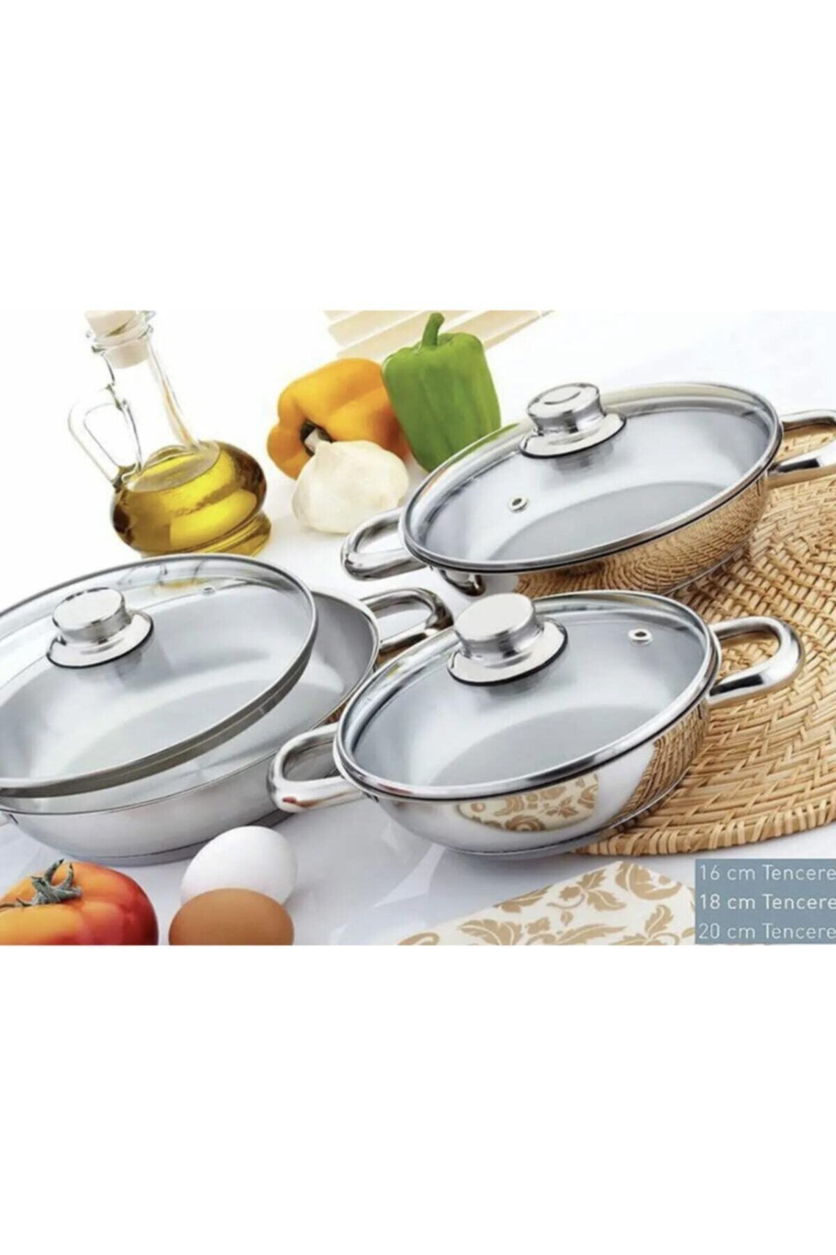 gülsan 6 Parça Cam Kapaklı Omlet Seti Takımı