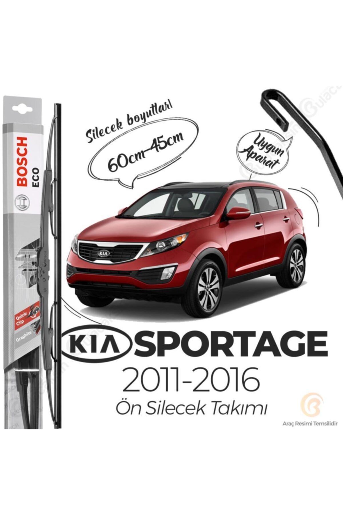 Bosch Kia Sportage Ön Silecek Takımı (2011-2016) Eco