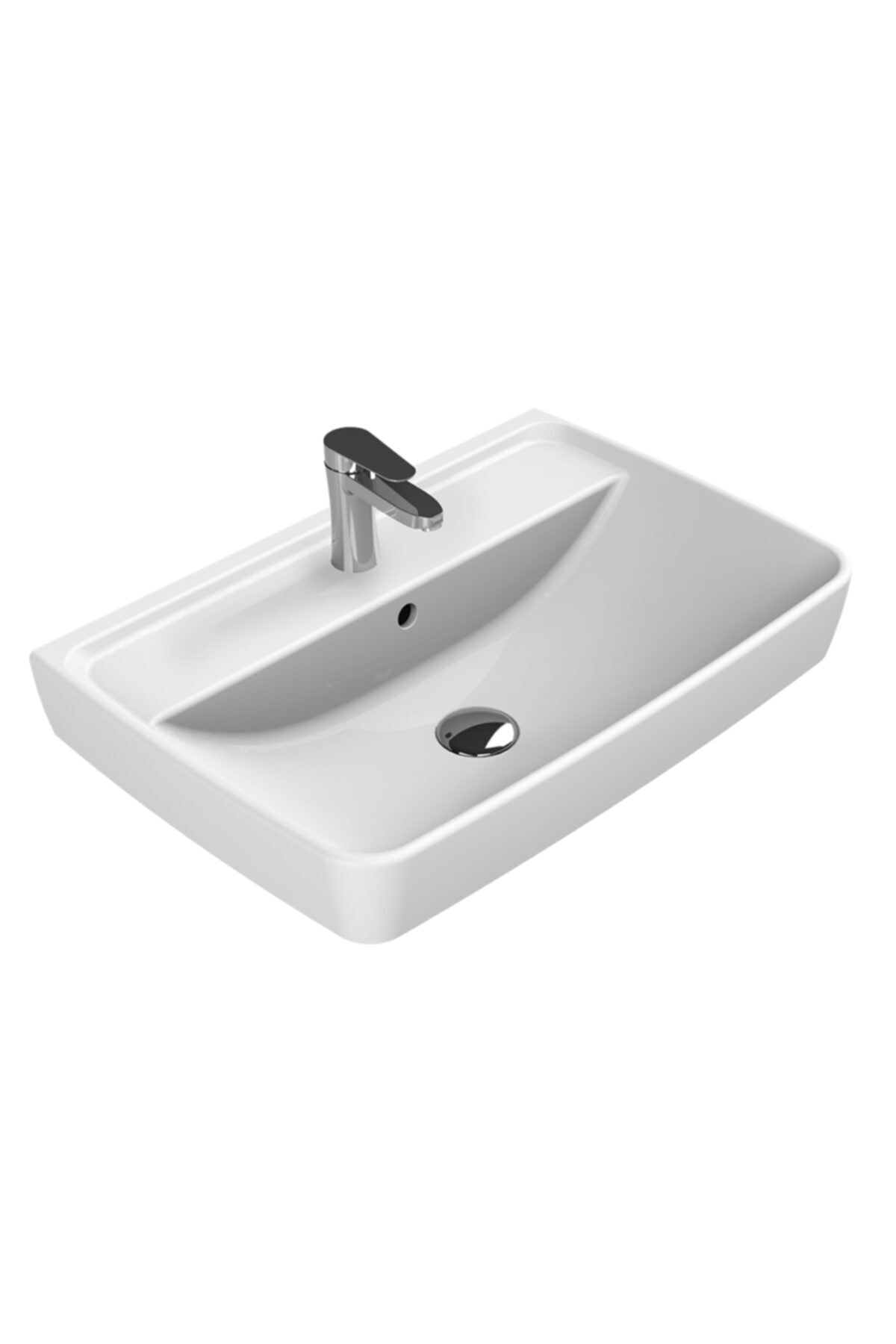 TURKUAZ Cerastyle Duru Etajerli Lavabo 60 Cm