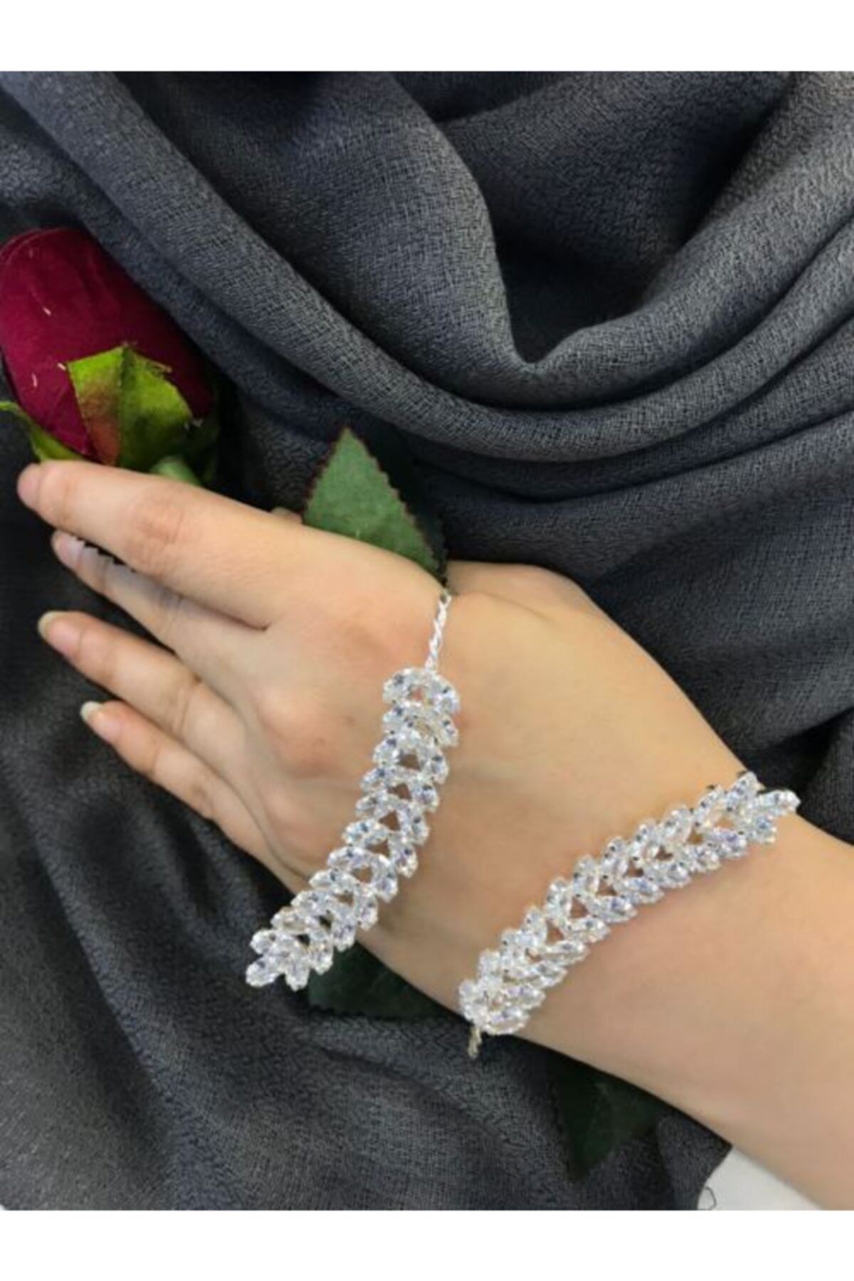 Hoşbirader Kadın Gümüş  Luxury Zirkon Taşlı Şahmeran