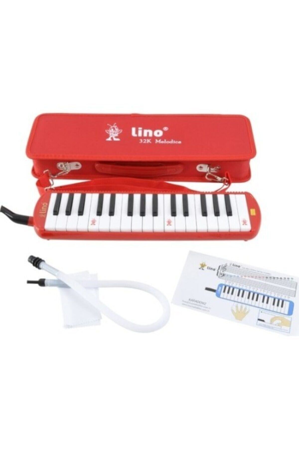 Lino Kırmızı 32 Tuşlu Çantalı  Melodika