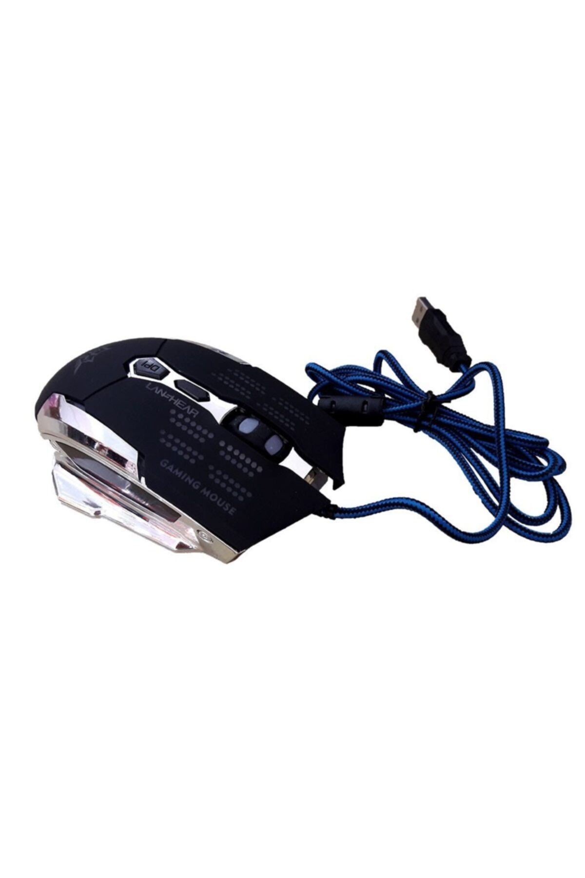 AldımGeldi Gaming Mouse Usb Işıklı Kablolu Metal Gamer Usb Fare Oyuncu Renk Siyah