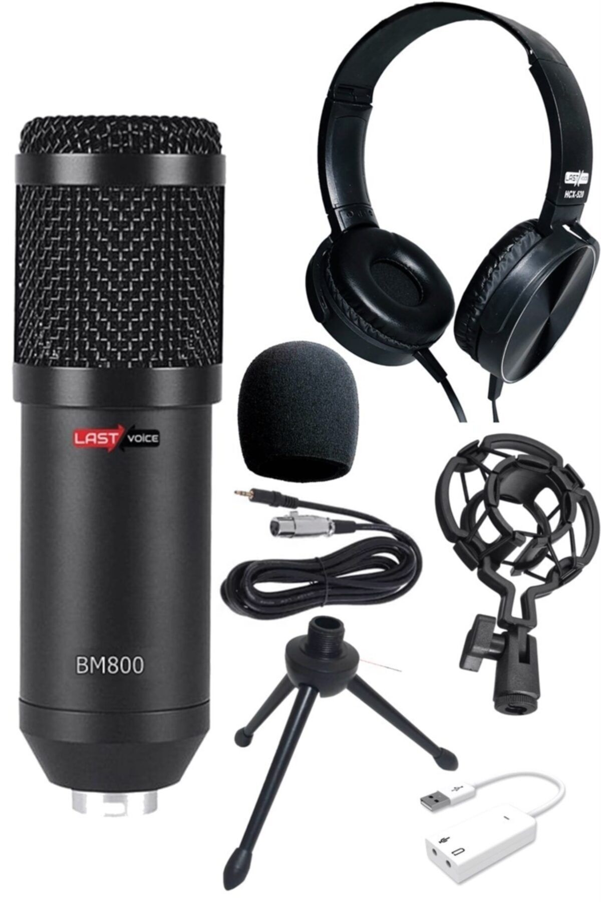 Lastvoice Bm800bkcm Black Condenser Mikrofon Kulaklık Seti