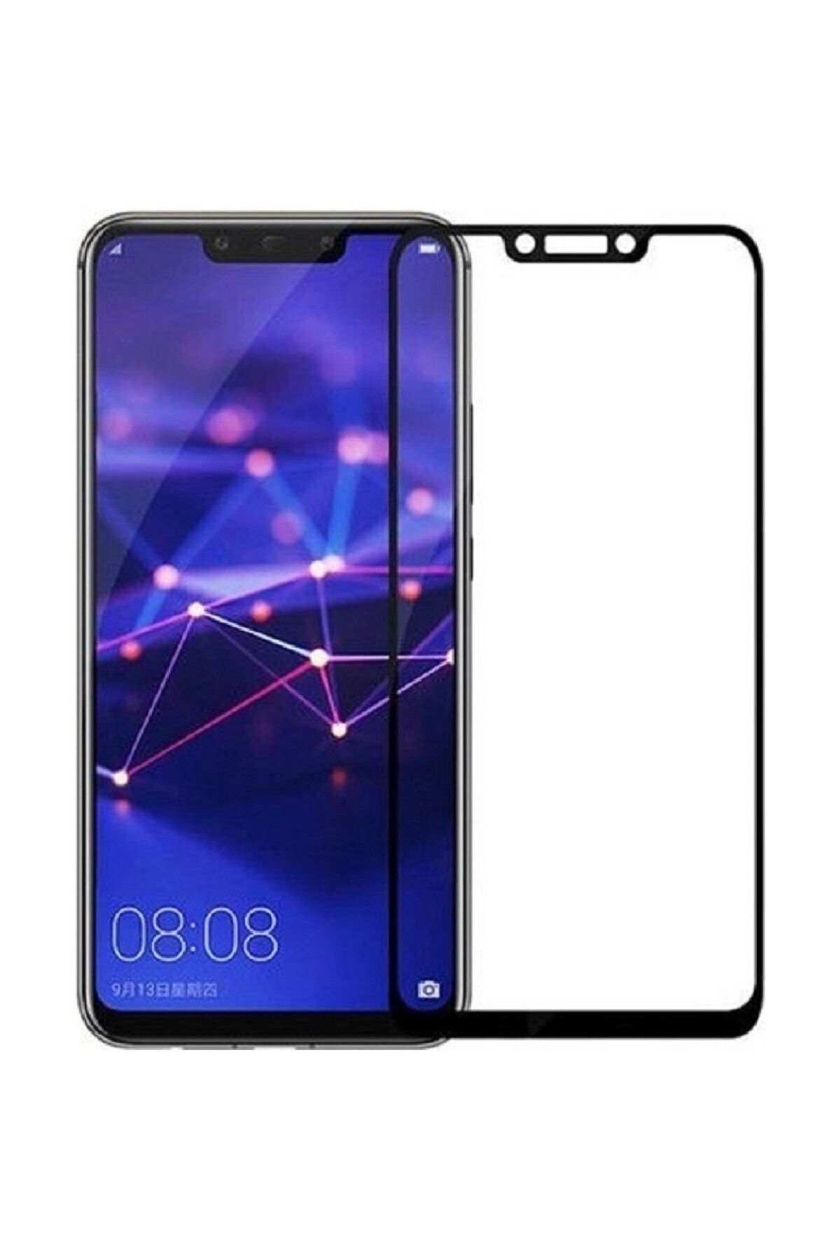 SKV MOBILE Huawei Mate 20 Lite Uyumlu Tam Kapatan Cam Ekran Koruyucu