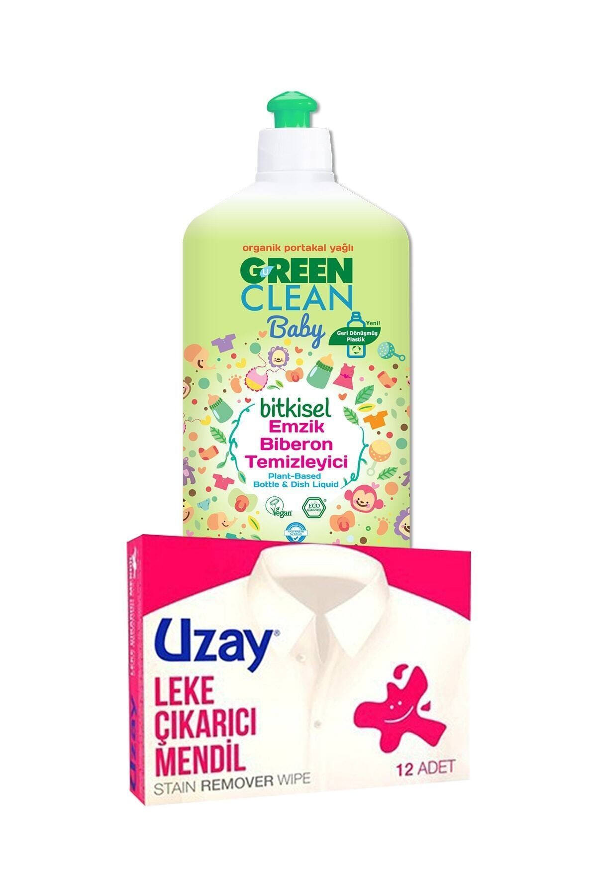 Green Clean Bitkisel Emzik Biberon Temizleyici 500 ml Ve 12'li Leke Çıkarıcı Mendil 1 Adet