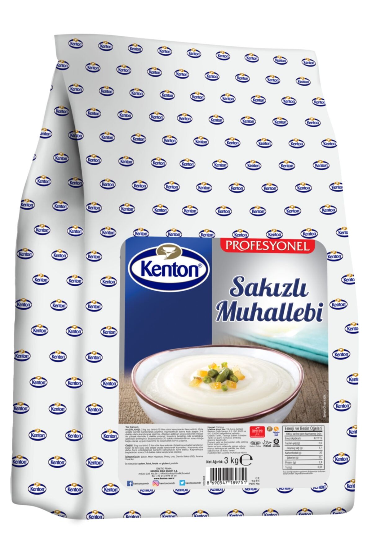 Kenton Sakızlı Muhallebi 3 kg