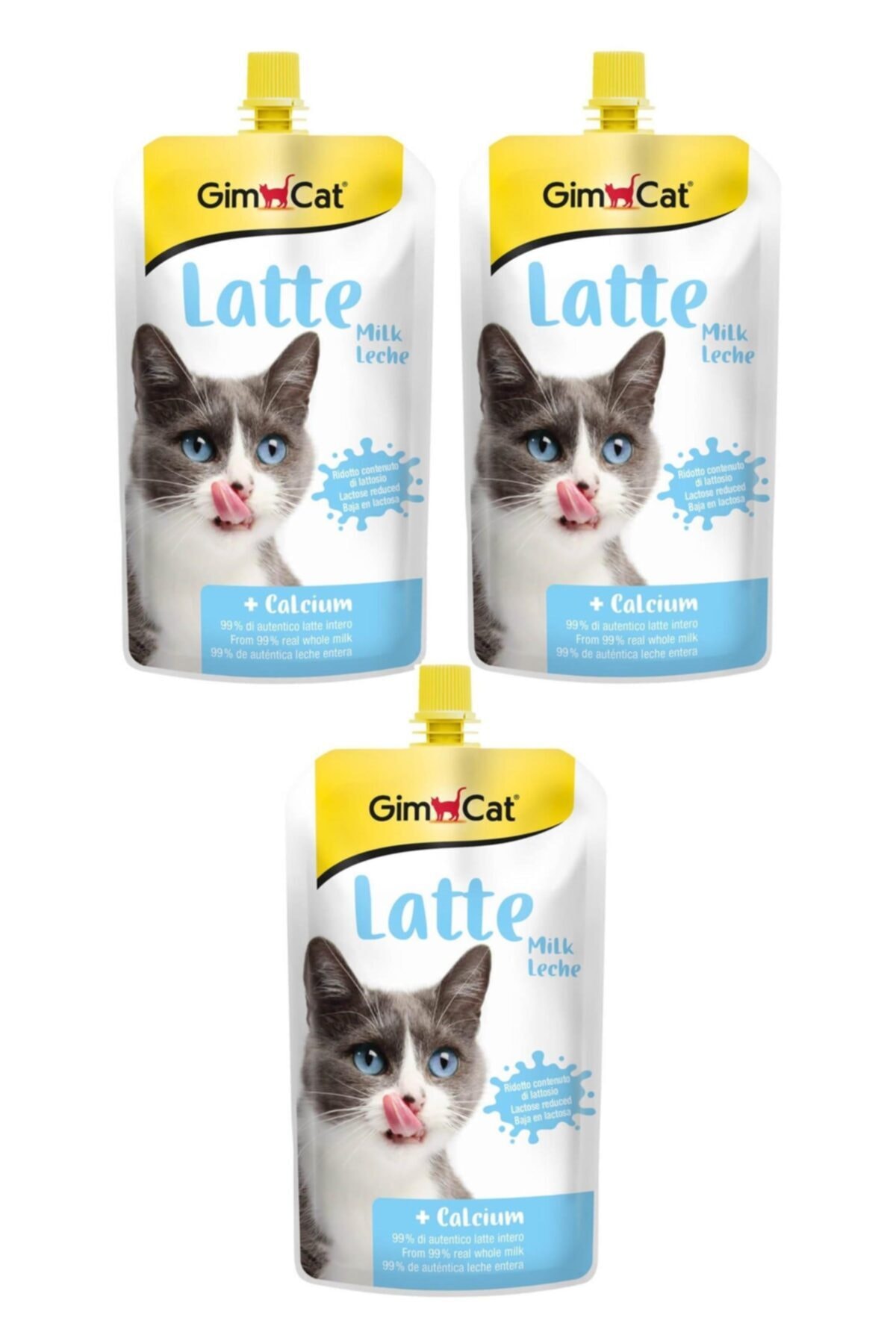 Gimcat Latte Cat Milk Kalsiyumlu Sıvı Kedi Sütü 200 Ml (3 Adet)