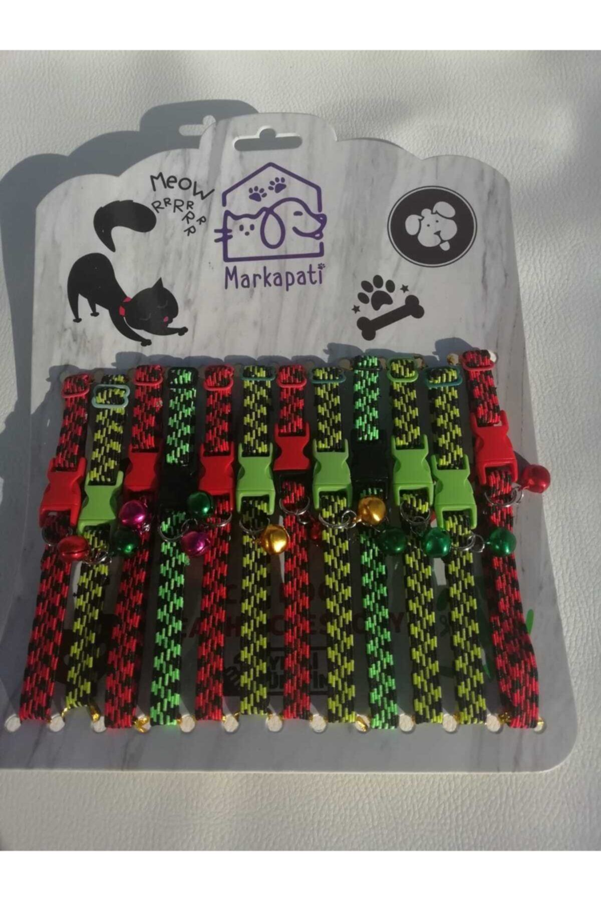 Merrypaw 12li Lastikli Kedi Köpek Boyun Tasması