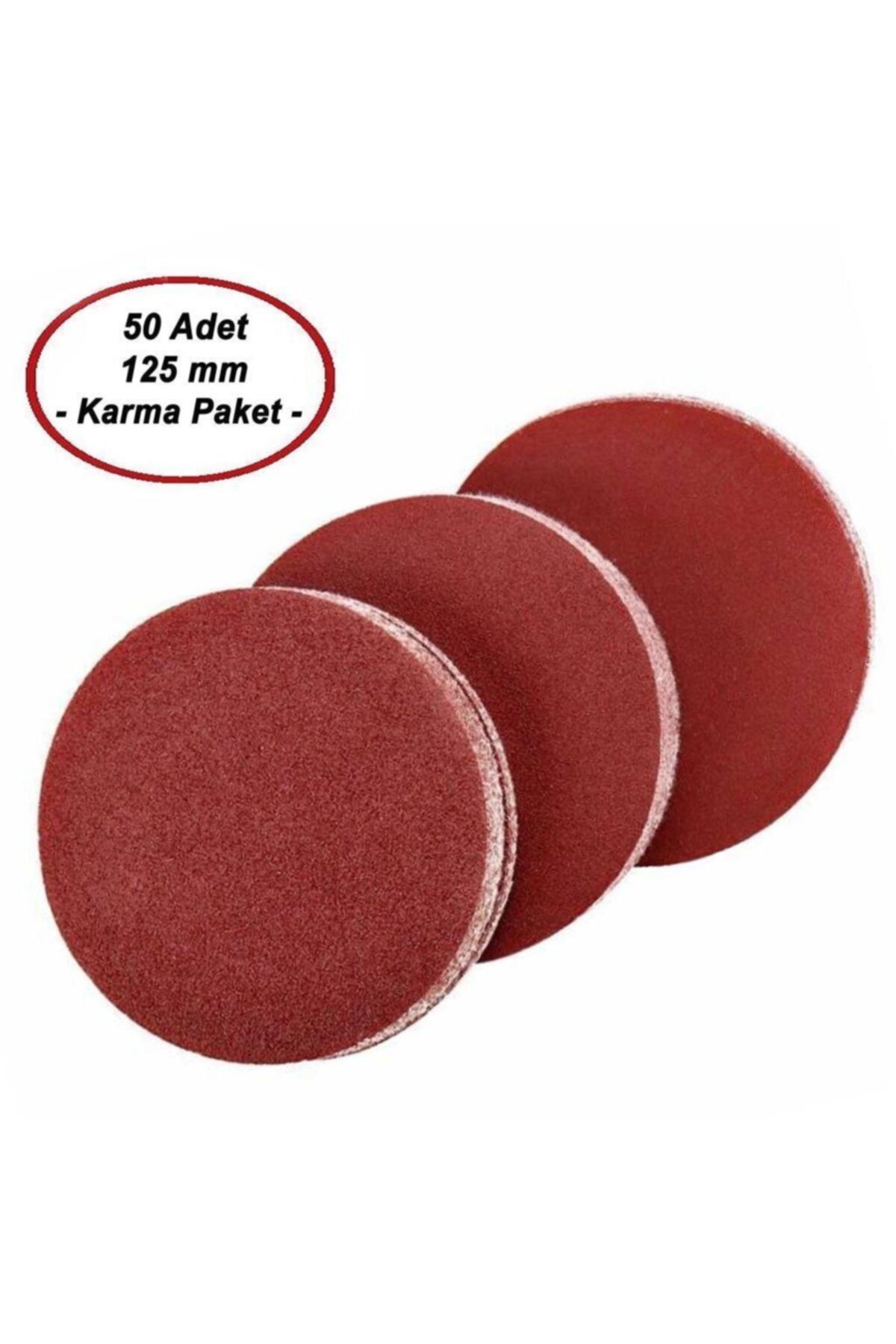 ZUBİZUBİ 125 Mm Yedek Cırt Zımpara Karma Paket (50 Adet)