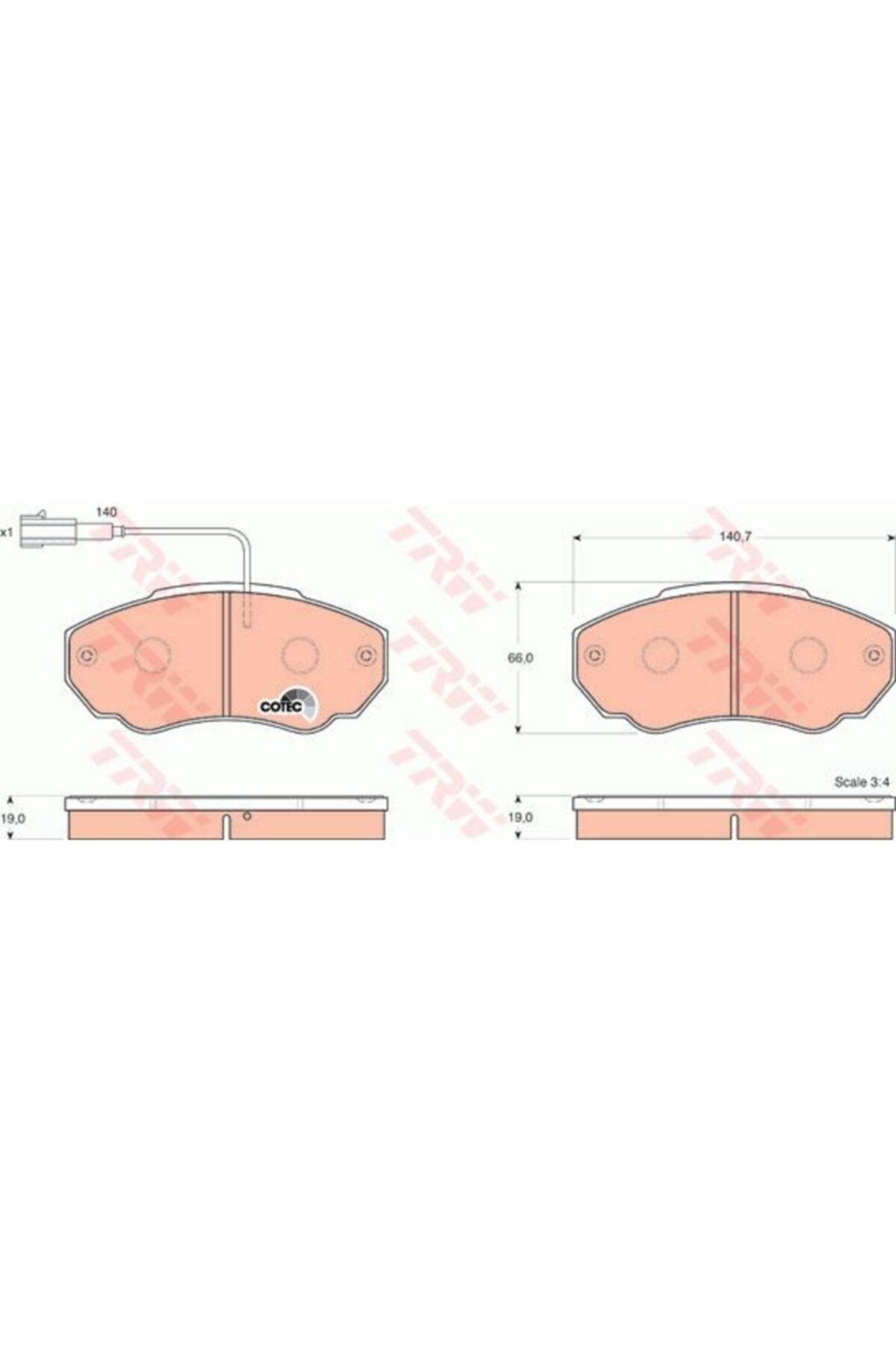 TRW On Fren Balatası Boxer Ducato Jumper 2,0hdı 2,0ı 2,2hdı 14q 02 0