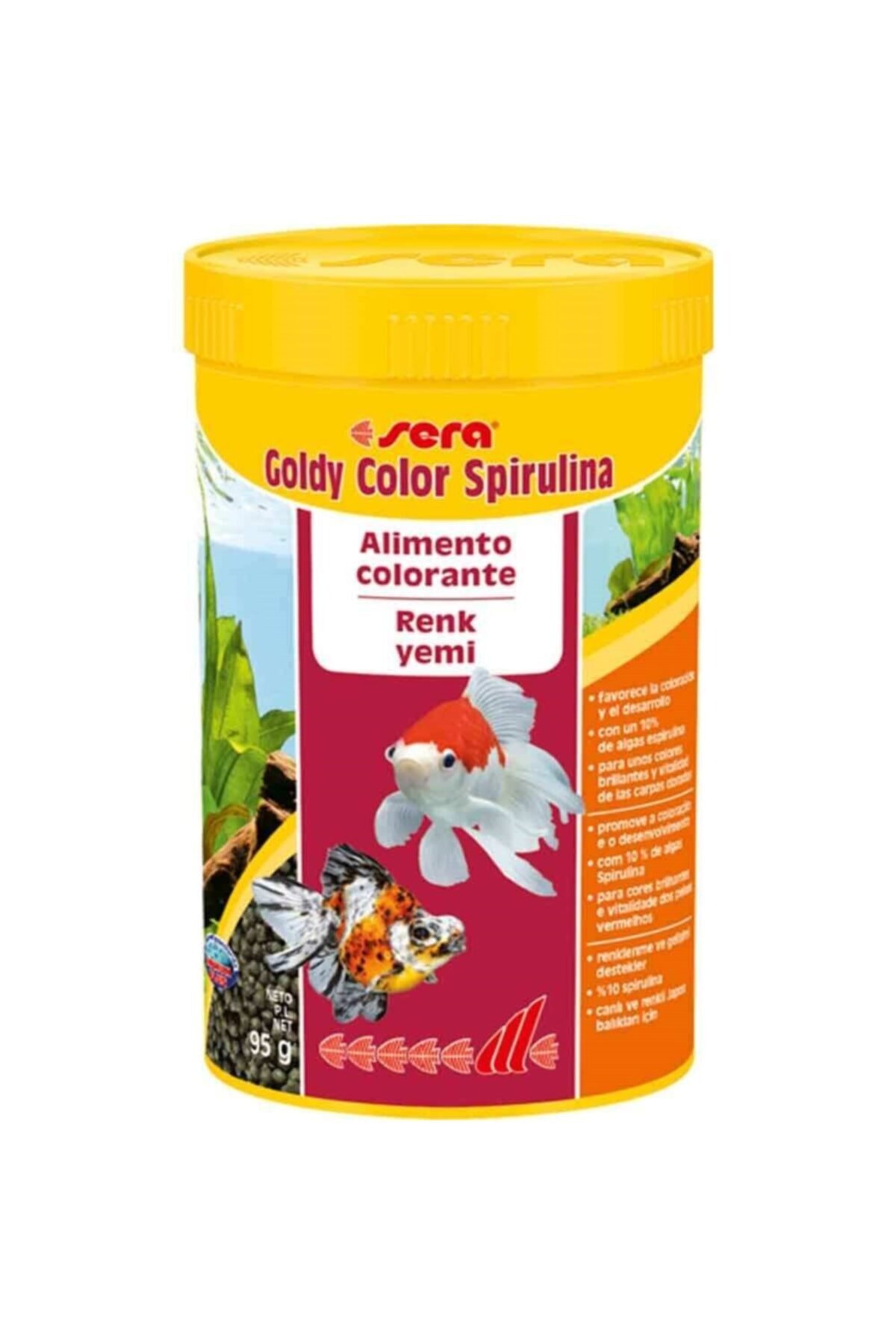 SERA Goldy Color Spirulina Granül Renk Yemi 250 Ml