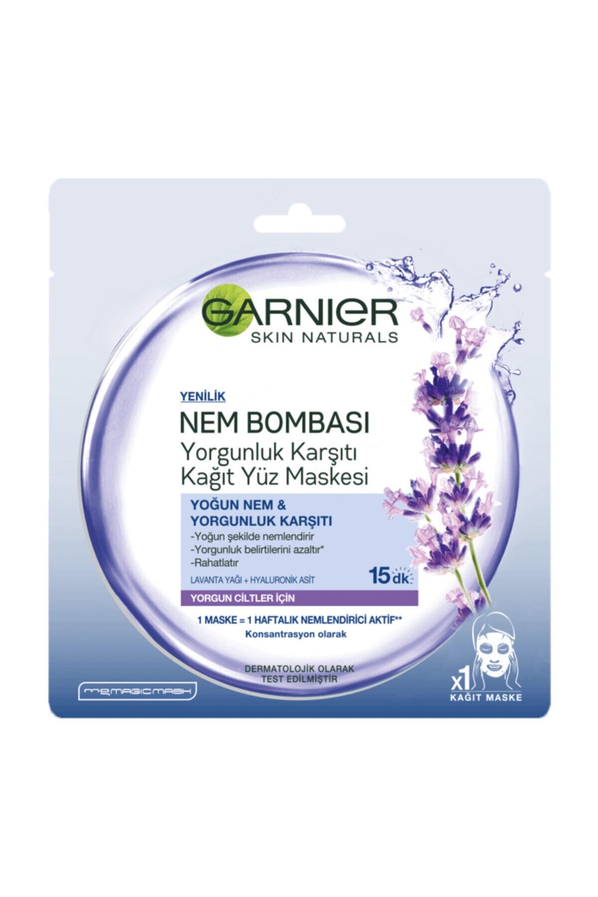 Garnier Nem Bombası Yorgunluk Karşıtı Kağıt Yüz Maskesi