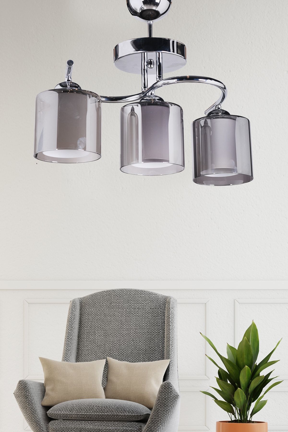 Hmydesign Souple 3 Lü Avize Füme