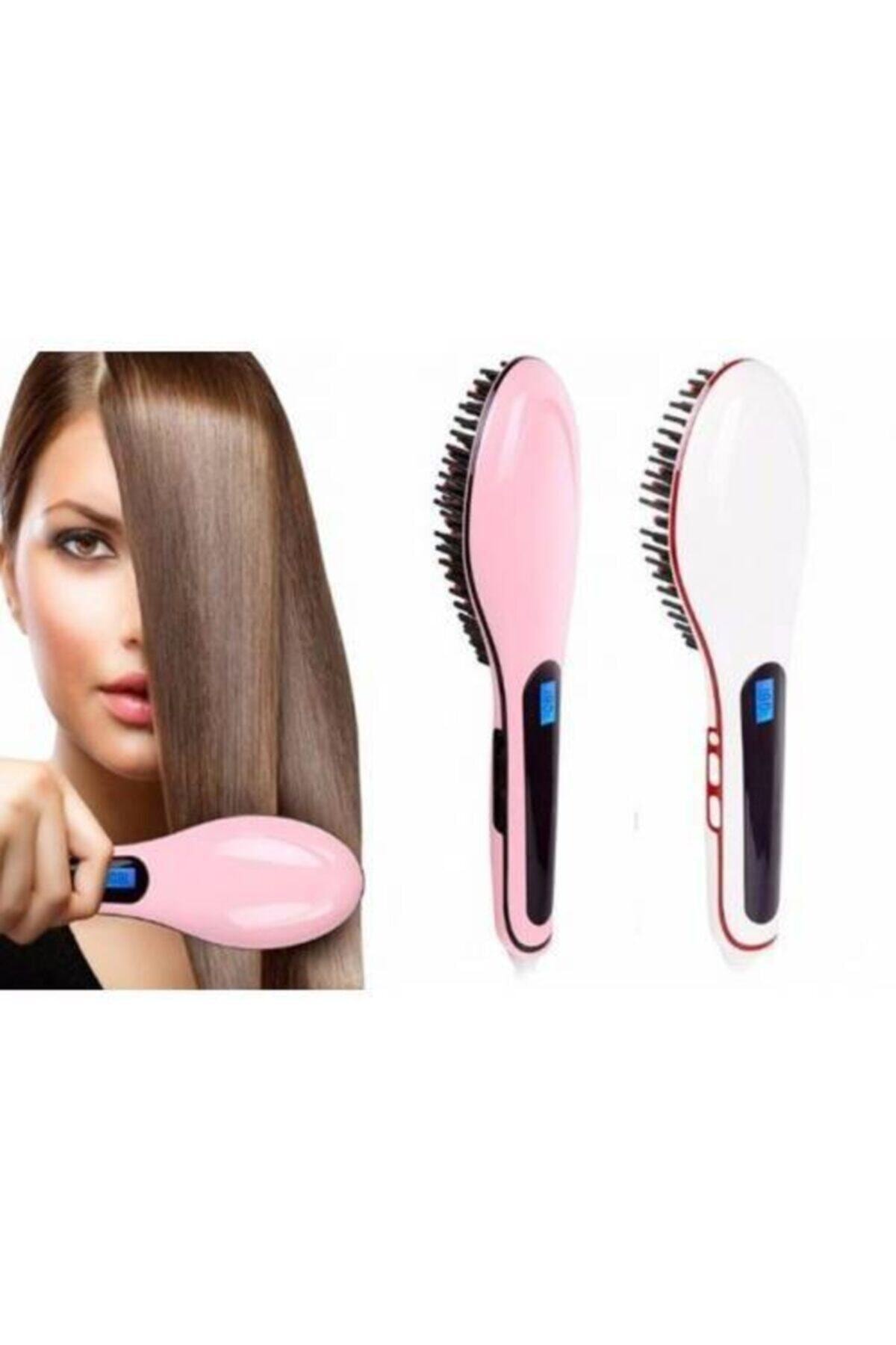 ORJİNİ Mastekfast Hair Elektrikli Saç Düzleştirici Tarak-pembe