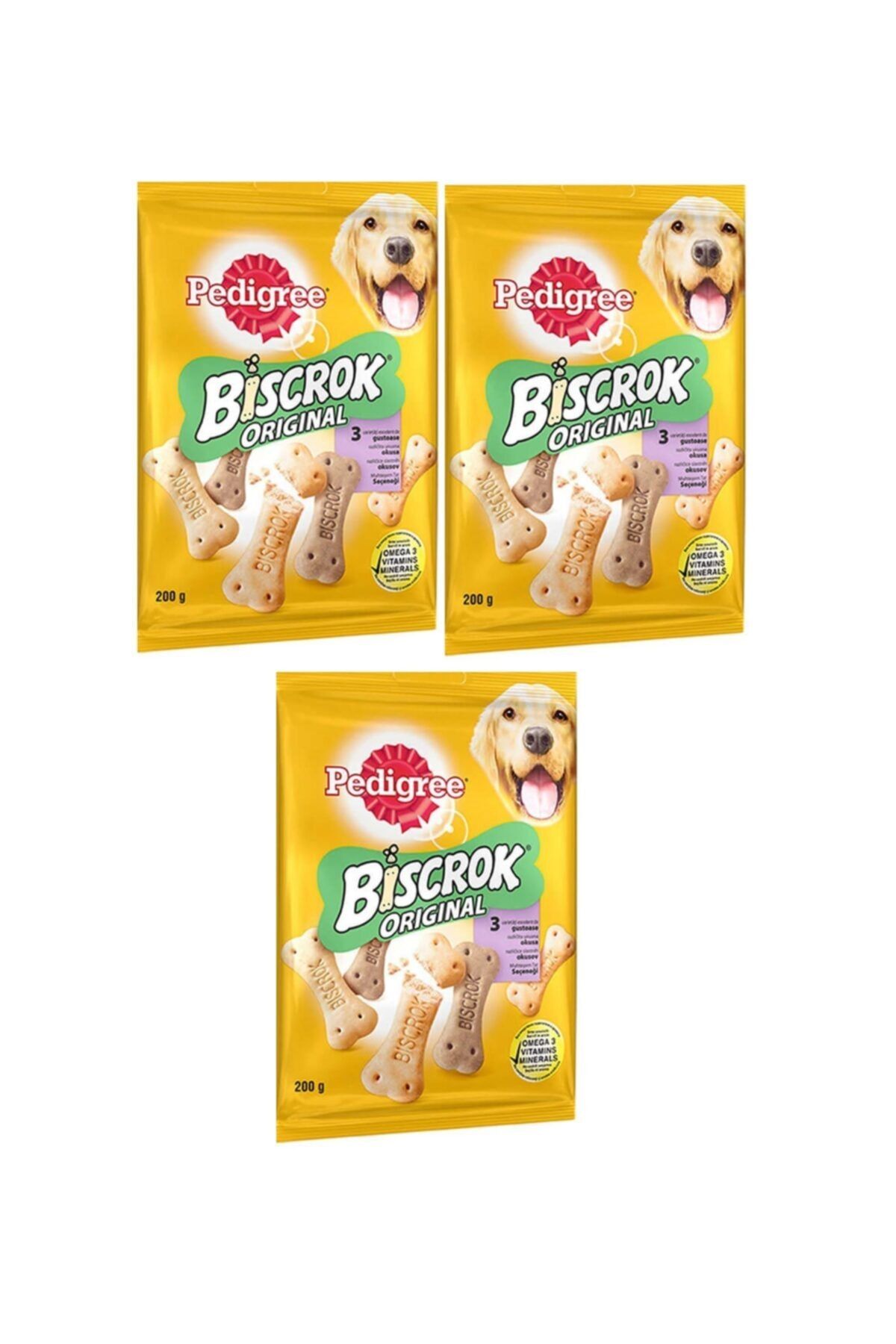 pedigree biscrok multi mix kopek odul biskuvisi 200 gr 3 adet fiyati yorumlari trendyol